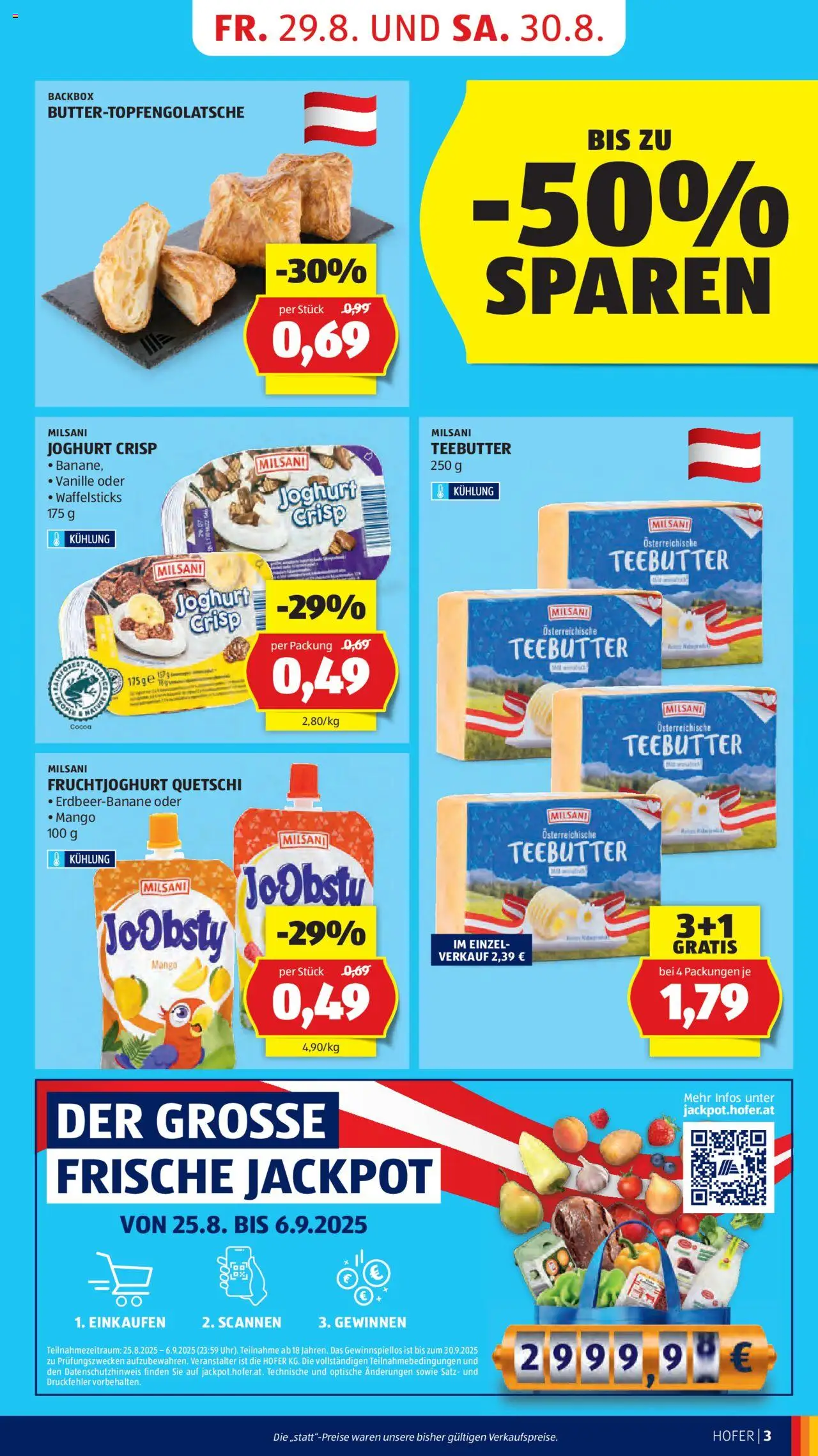Hofer Flugblatt gültig ab 29.08.2025 | Seite: 5 | Produkte: Mango, Joghurt