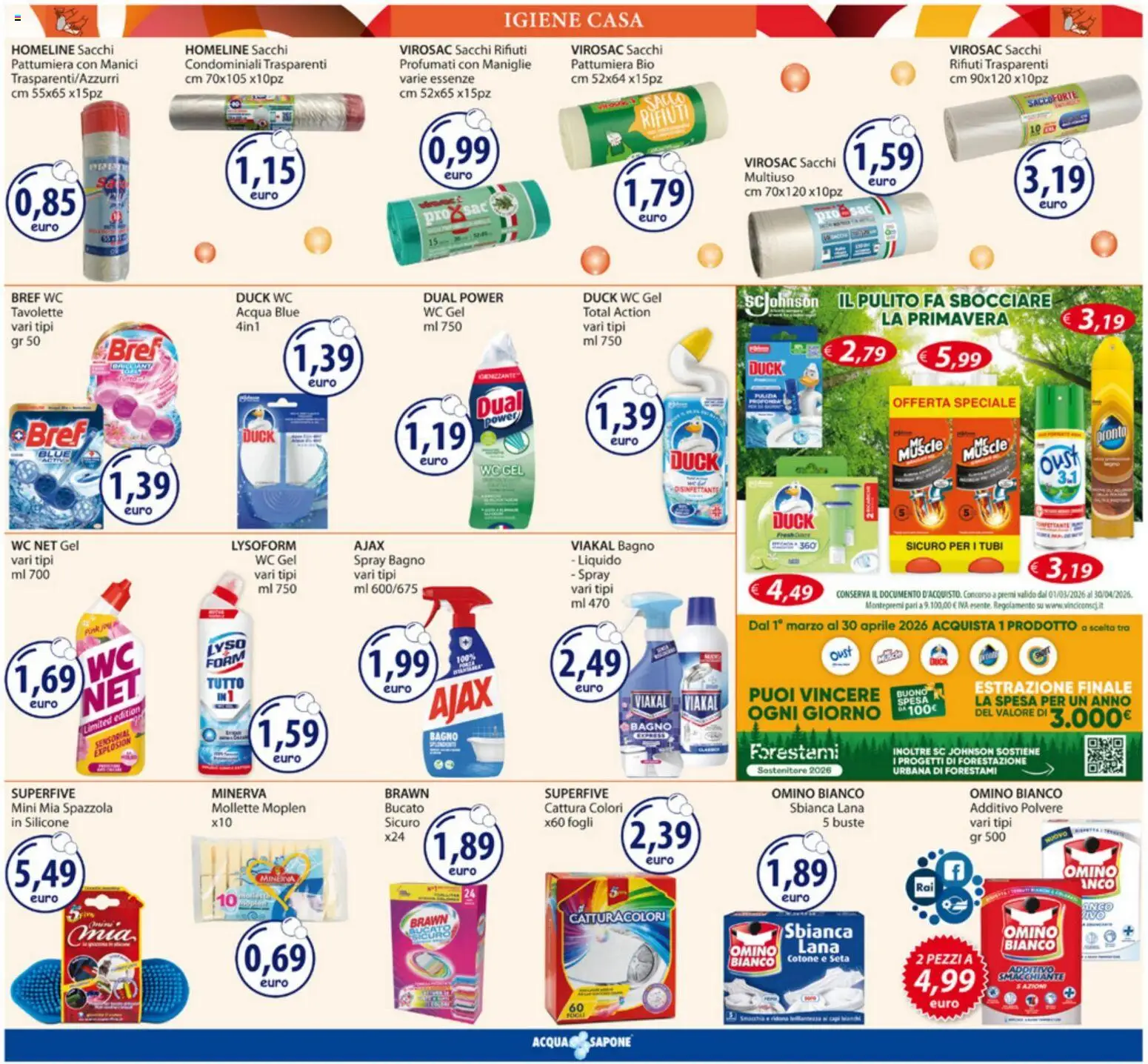 Volantino Acqua e Sapone del 09.03.2026 | Pagina: 18 | Prodotti: Sapone, Pattumiera, Silicone, Bagno