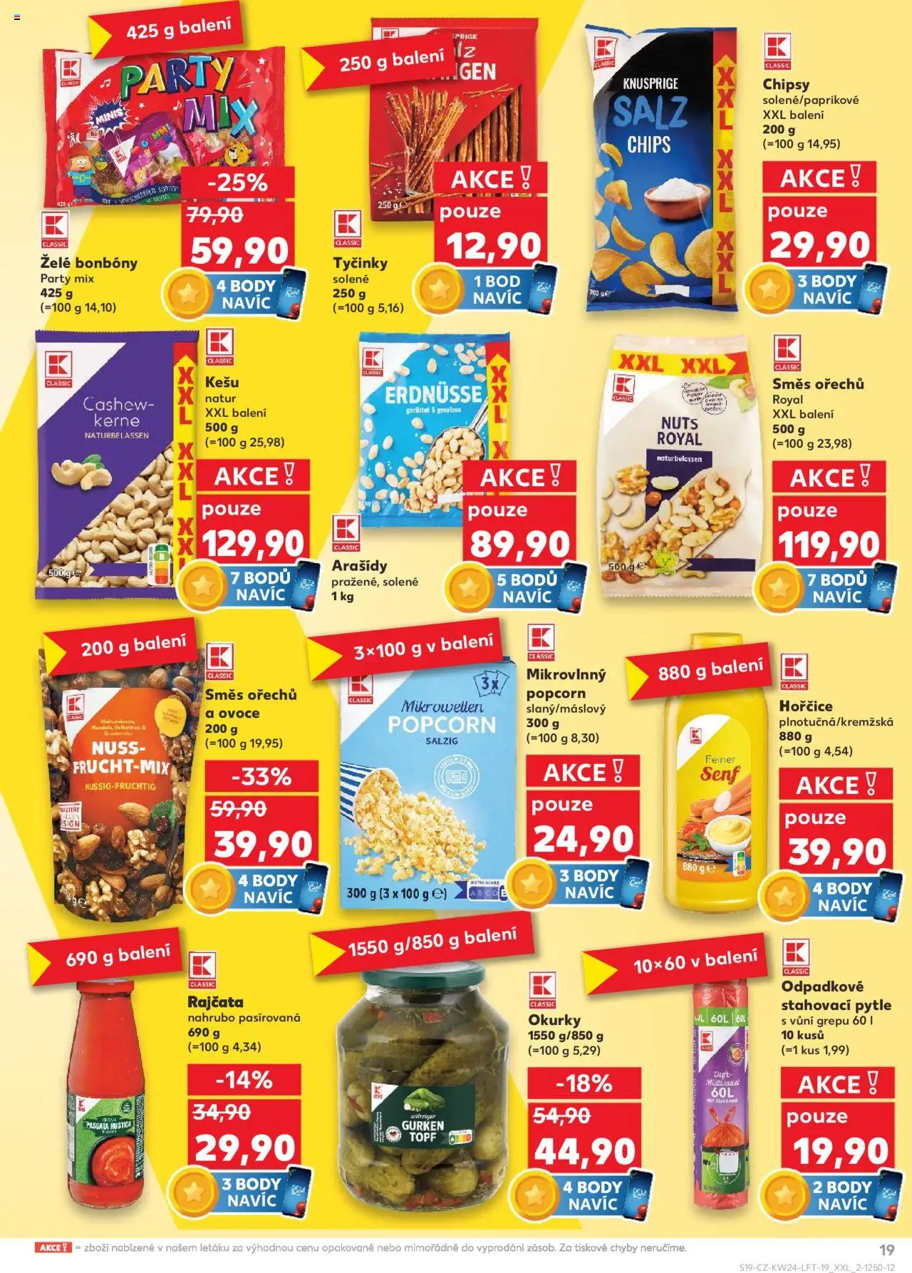 Kaufland leták od 11.06.2025 | Strana: 19 | Produkty: Bonbóny, Okurky, Chipsy, Body