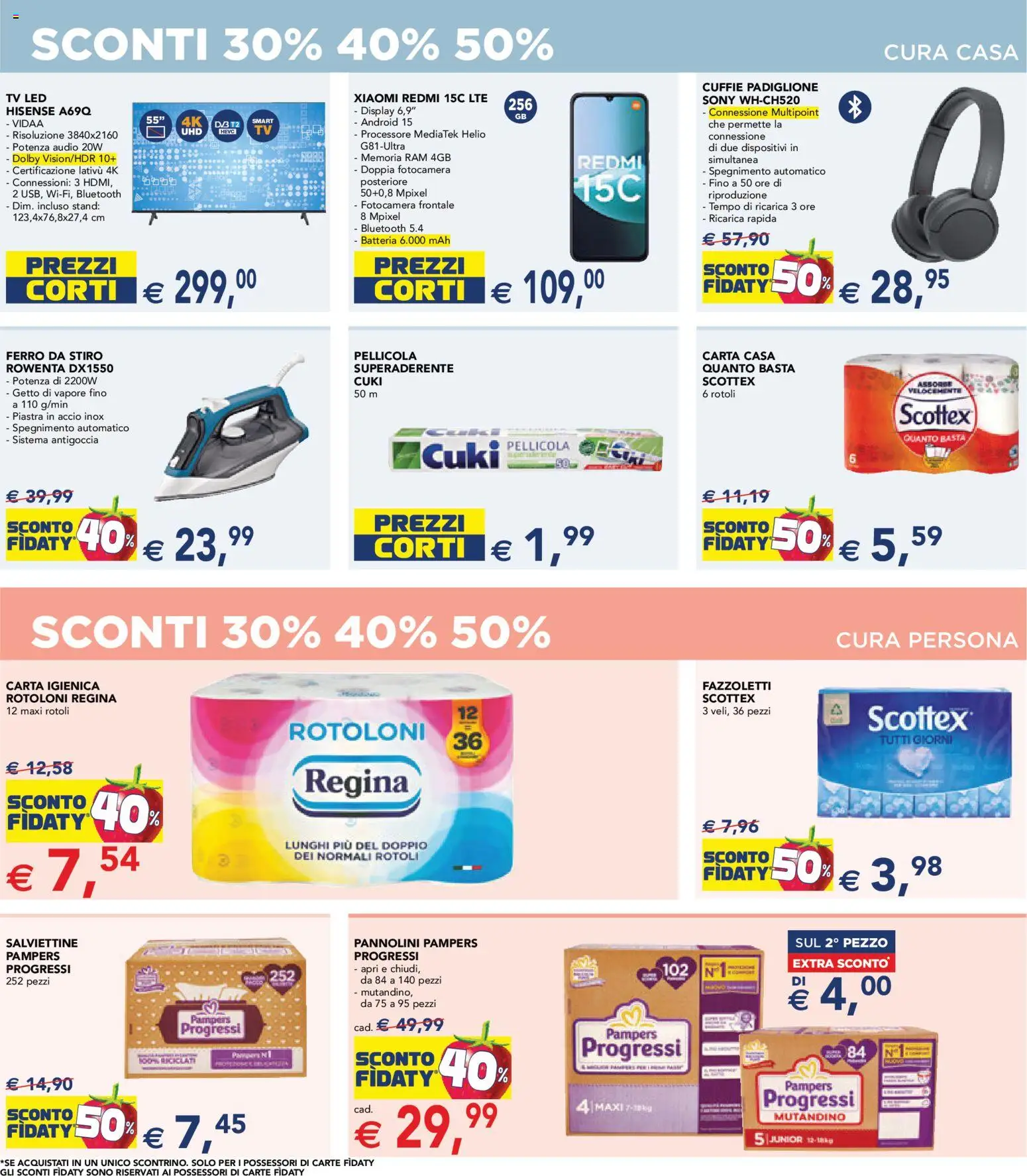 Volantino Esselunga S del 12.02.2026 | Pagina: 11 | Prodotti: Xiaomi, Pannolini, Cuffie, Ferro da stiro