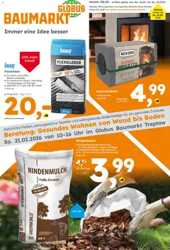 Globus Baumarkt Prospekt 	 ab 16.02.2026 gültig