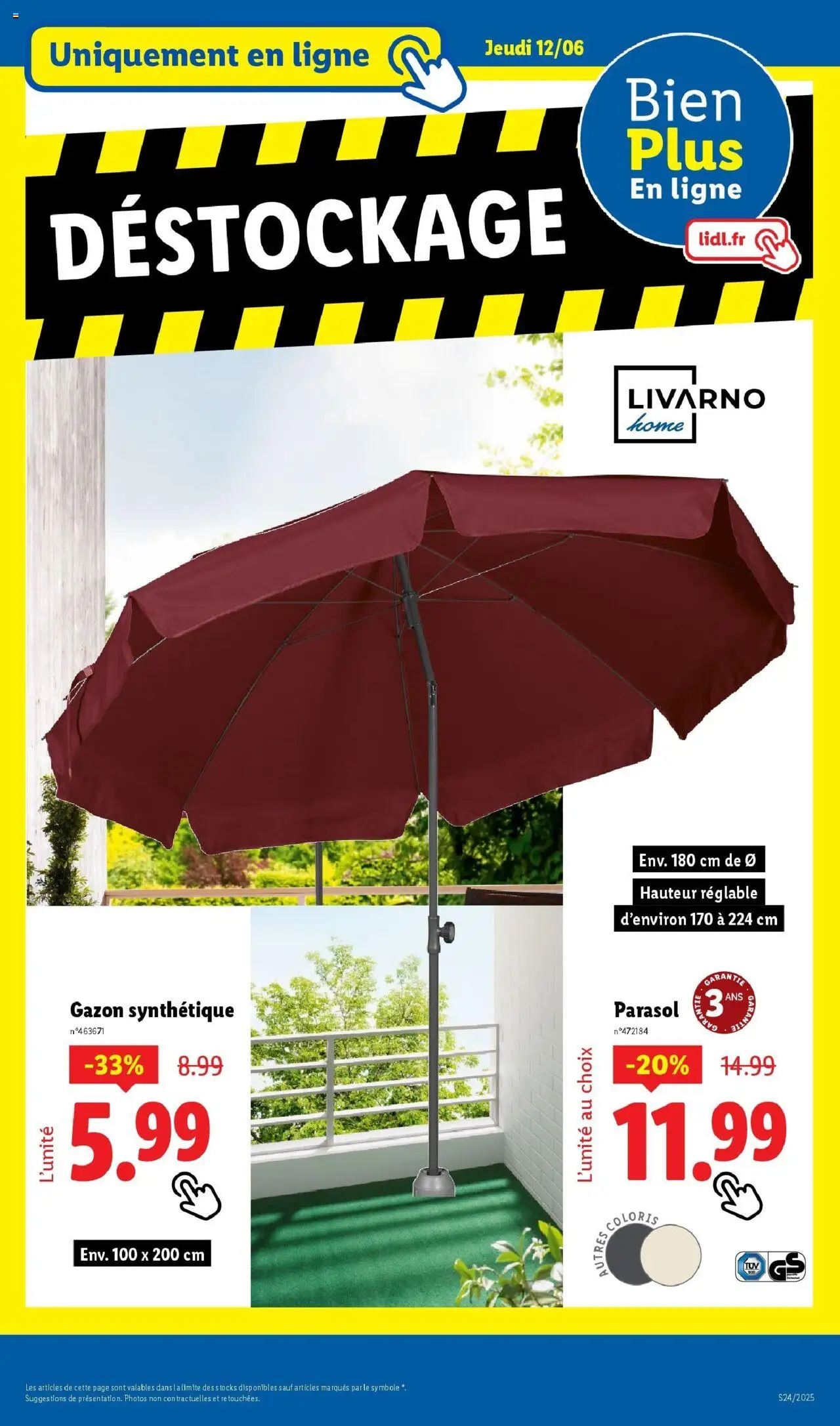  | Page: 43 | Produits: Gazon synthétique, Gazon, Parasol