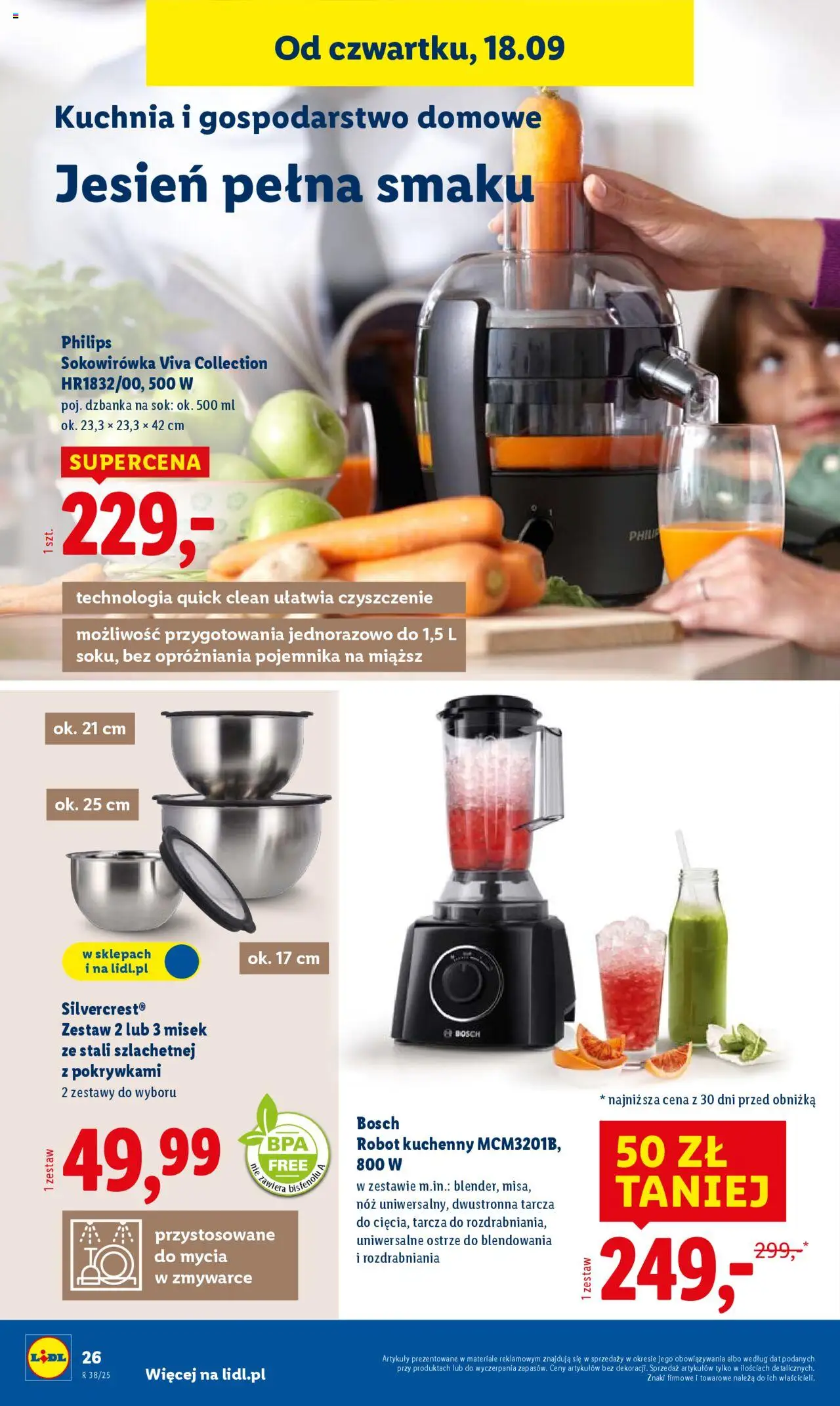 Lidl Katalog od 15.09.2025 | Strona: 32 | Produkty: Robot kuchenny, Robot, Sokowirówka, Sok