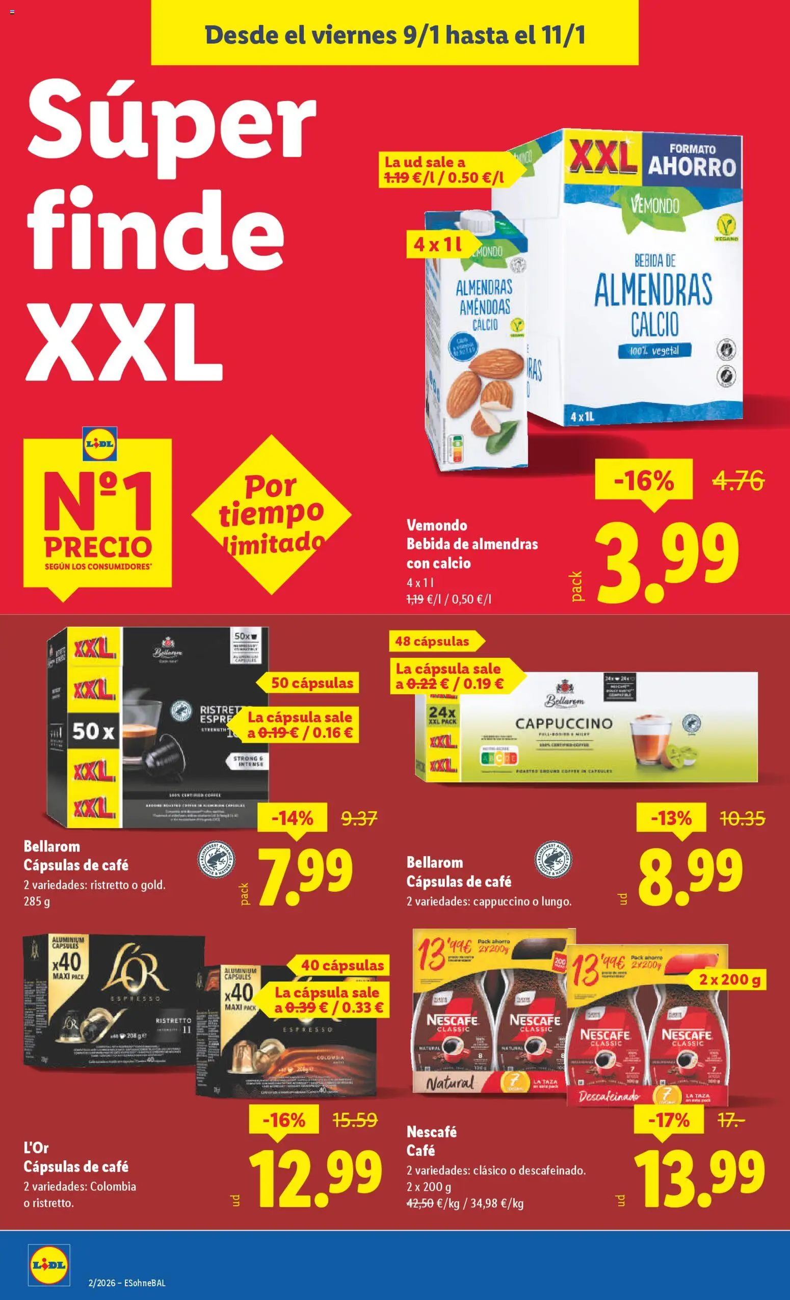 Lidl folleto │ válido desde el 05.01.2026 | Página: 32 | Productos: Café, Bebida de almendras, Bebida de almendras con calcio