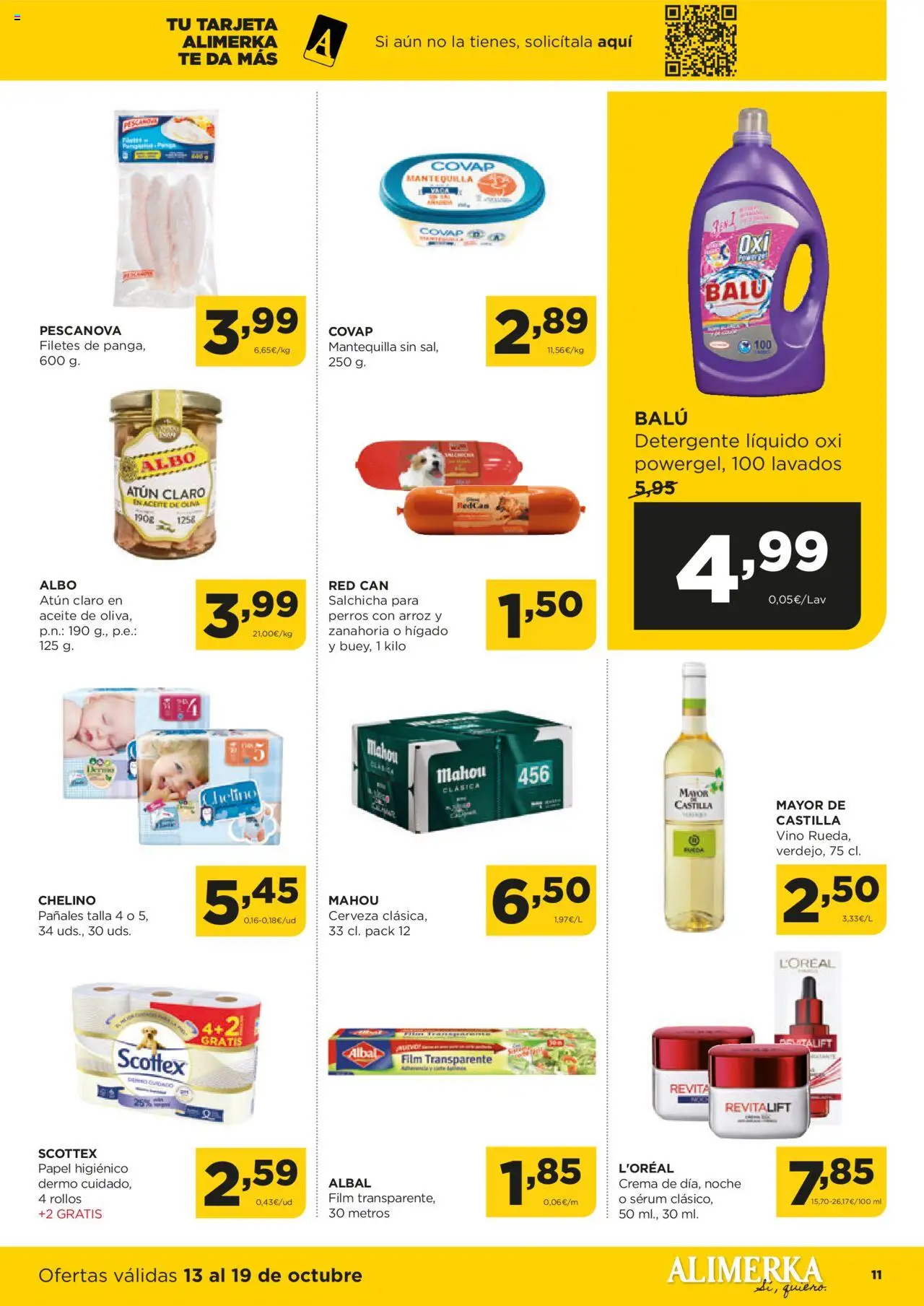 Alimerka folleto Castilla y León │ válido desde el 13.10.2025 | Página: 11 | Productos: Detergente, Cerveza, Papel higienico, Aceite de oliva