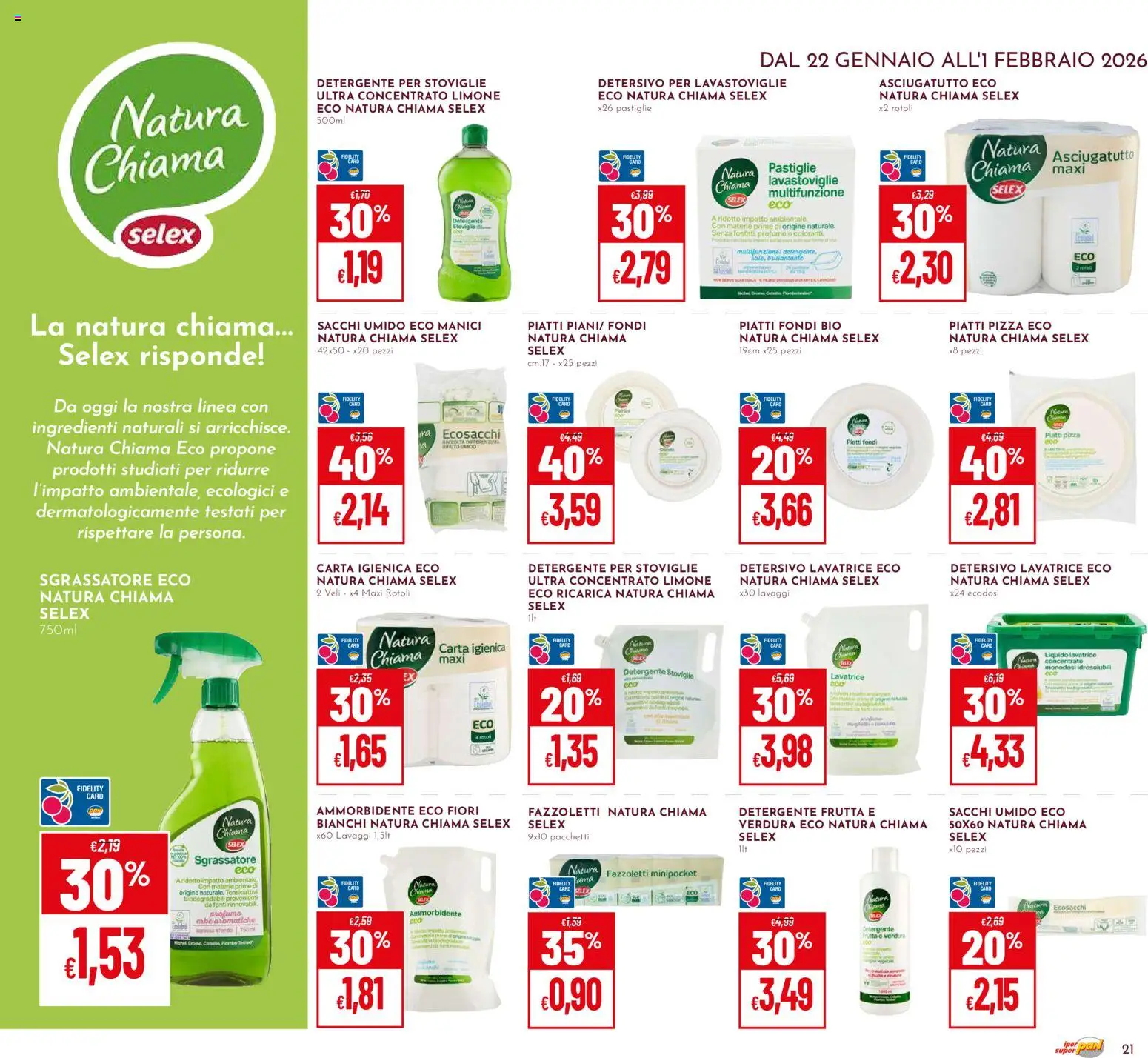 Volantino Pan del 22.01.2026 | Pagina: 21 | Prodotti: Carta igienica, Detersivo per lavastoviglie, Lavastoviglie, Asciugatutto
