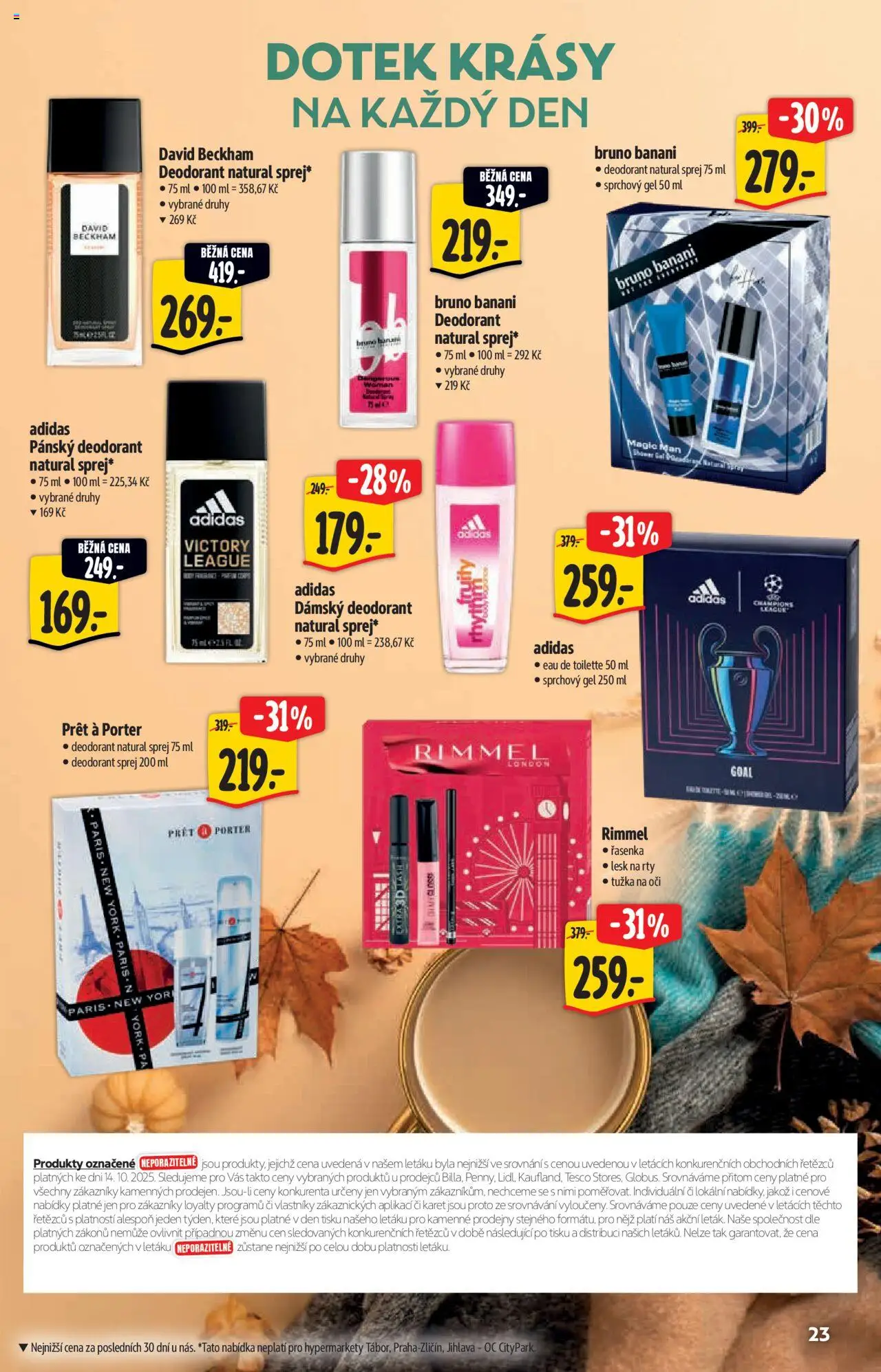 Albert katalog - Hypermarket od 22.10.2025 | Strana: 23 | Produkty: Deodorant, Tužka, Řasenka, Tužka na oči