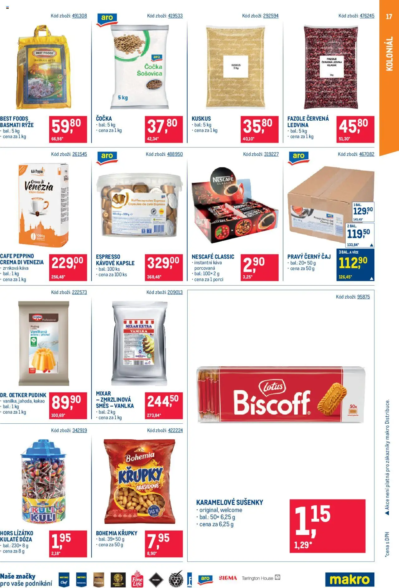 Makro leták - Gastronomie od 18.06.2025 | Strana: 17 | Produkty: Kapsle, Basmati, Lotus Biscoff, Zrnková káva