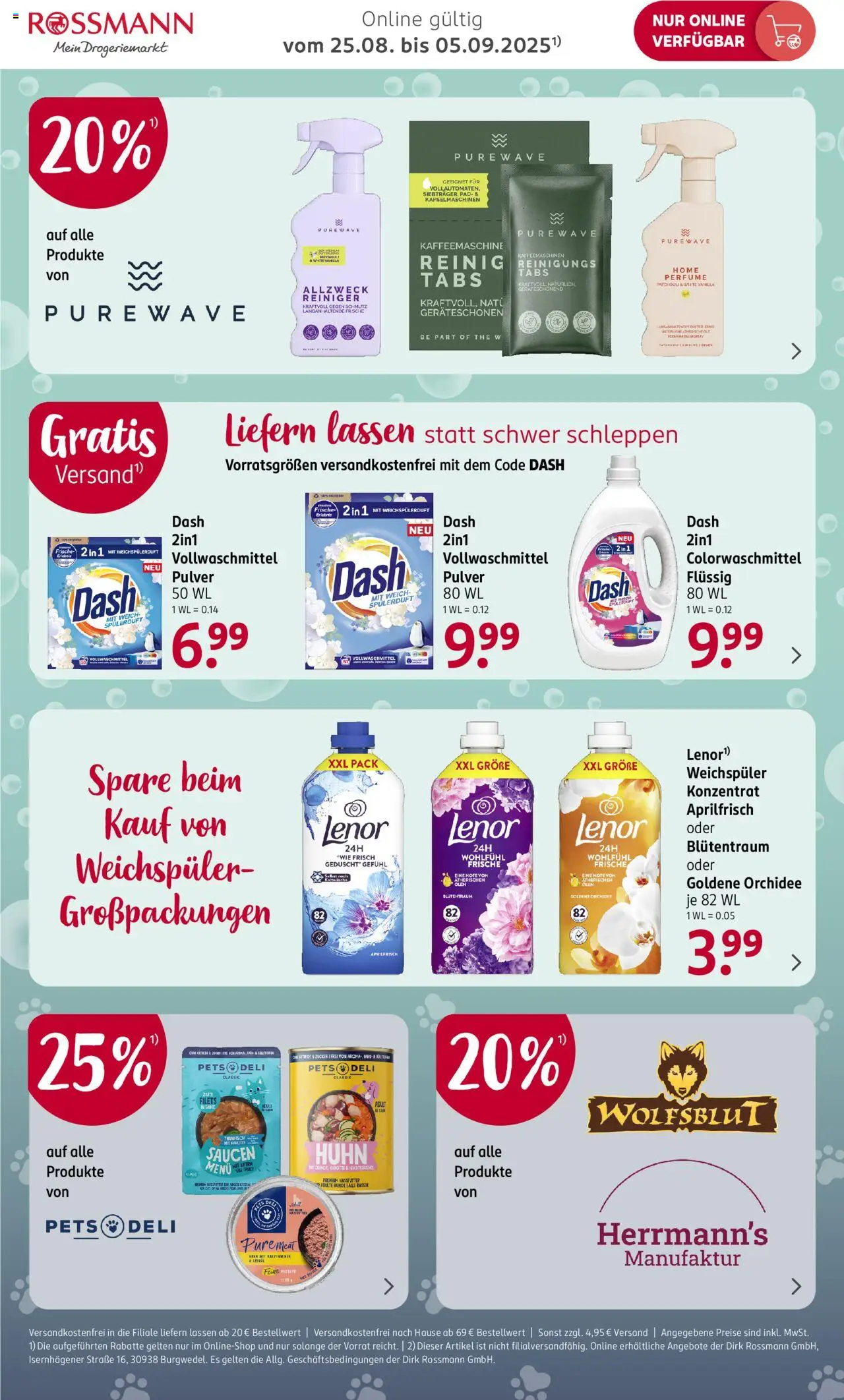 Rossmann Onlineprospekt - gültig ab dem 25.08.2025 | Seite: 4 | Produkte: Lenor, Kaffeemaschine, Orchidee, Zucker