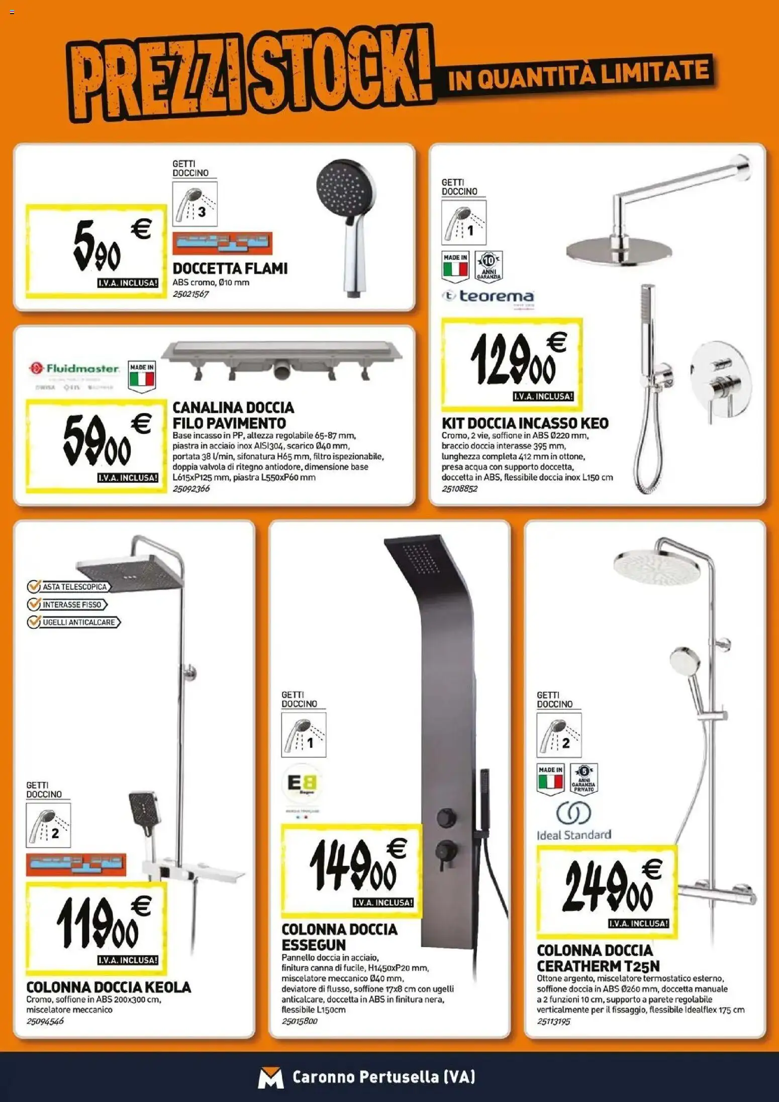 Volantino TECNOMAT del 26.03.2026 | Pagina: 3 | Prodotti: Acqua, Miscelatore, Presa, Doccia