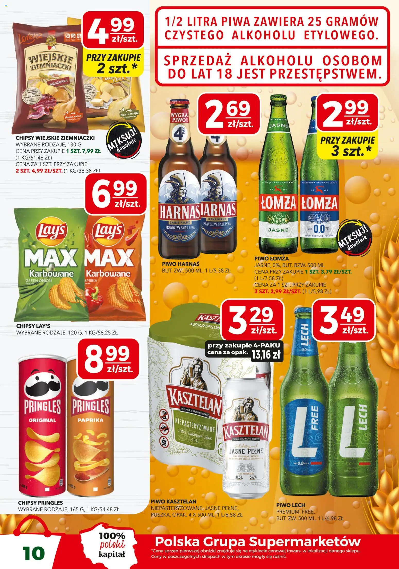 Top Market Gazetka od 06.11.2025 | Strona: 10 | Produkty: Chipsy pringles, Ziemniaczki, Harnaś, Pringles