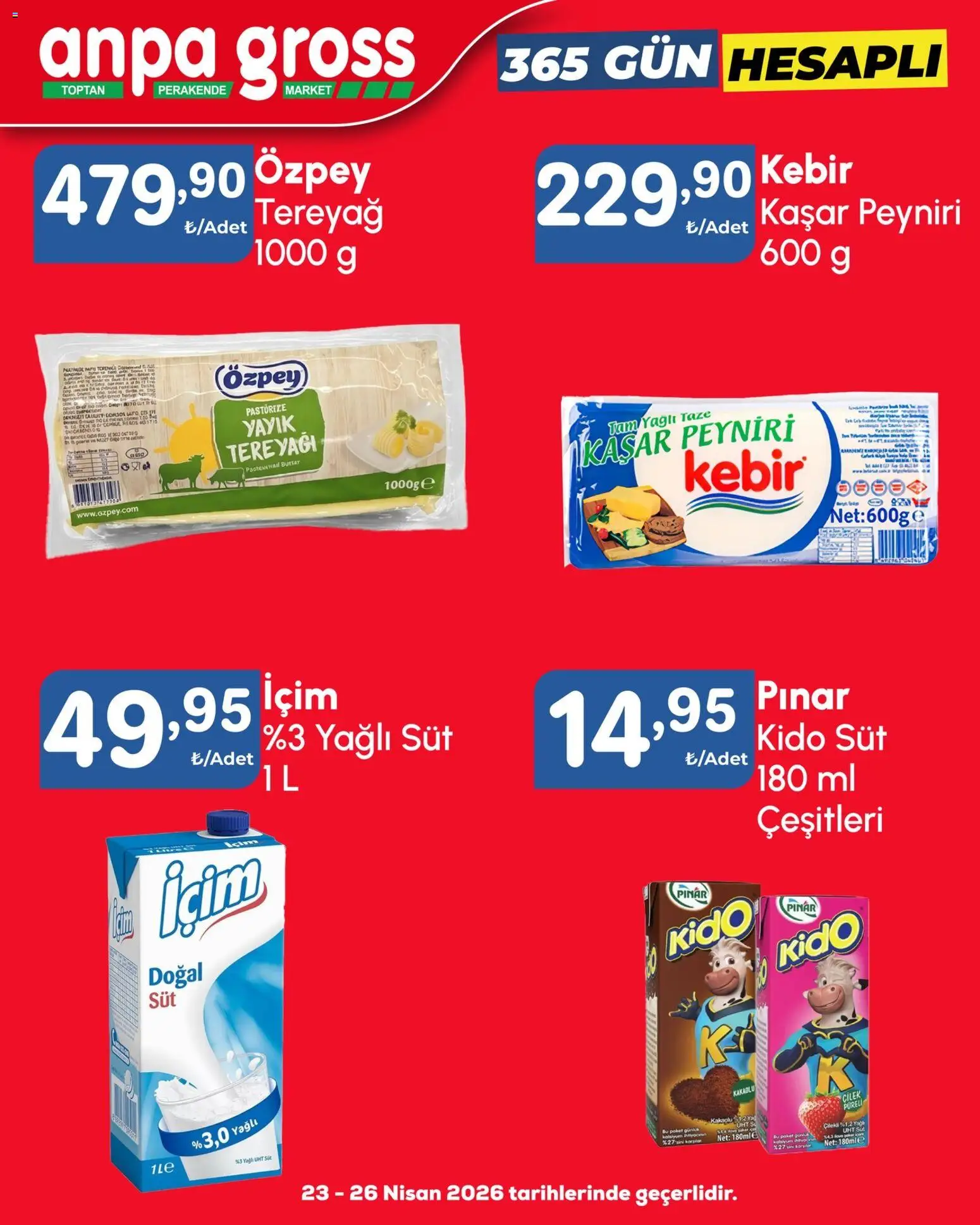 Anpa Gross Katalog - 23.04.2026 tarihinden itibaren geçerlidir | Sayfa: 9 | Ürünler: Süt, Tere, Çilek, Su