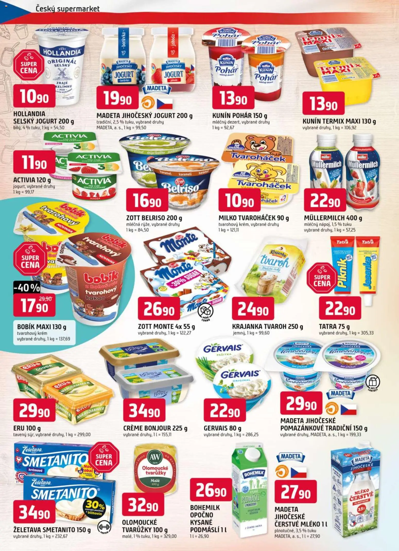 Trefa leták od 18.03.2026 | Strana: 4 | Produkty: Termix, Olomoucké tvarůžky, Pohár, Müllermilch