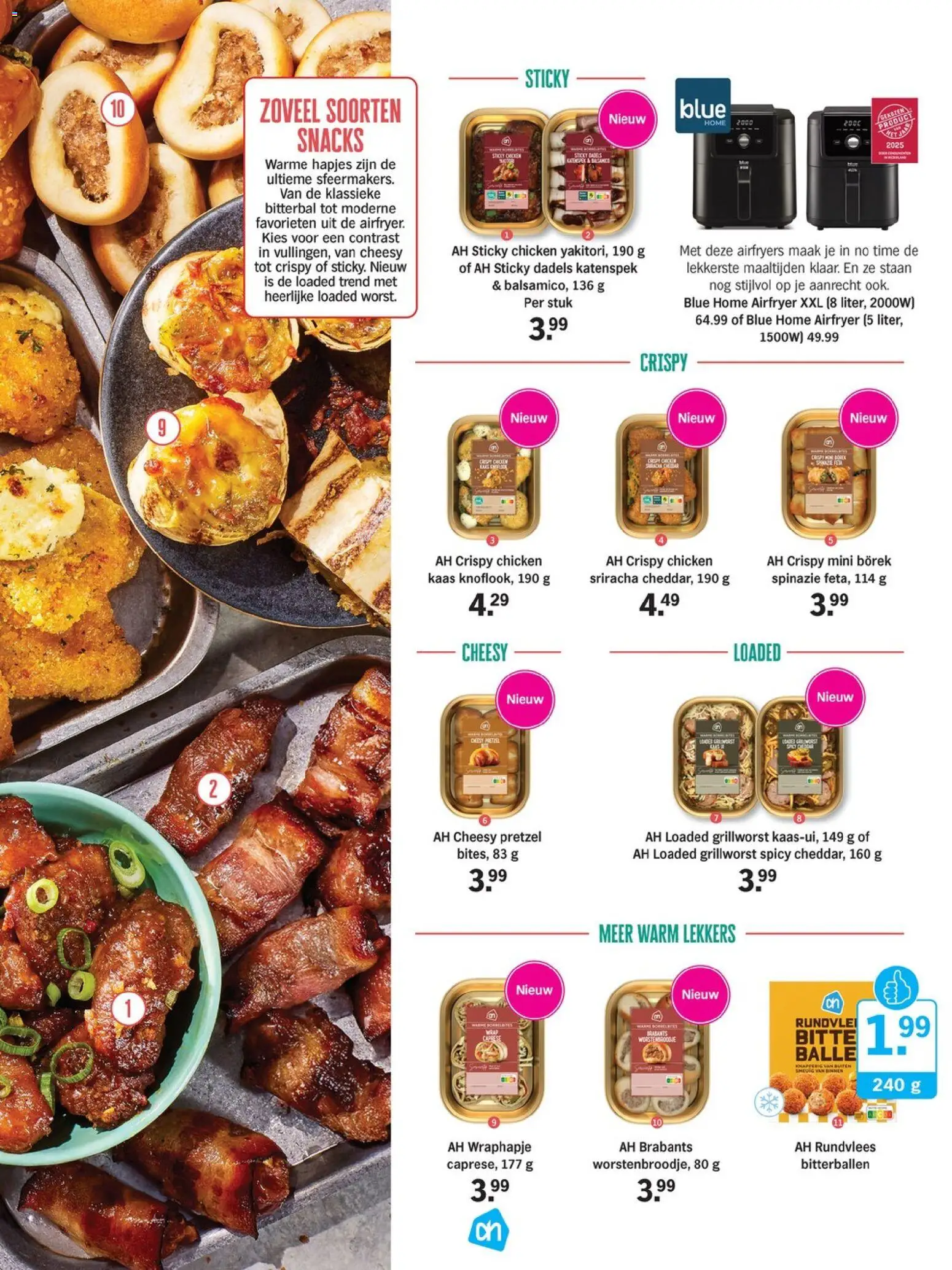 {H1} | Pagina: 15 | Producten: Snacks, Spinazie, Kaas, Grill