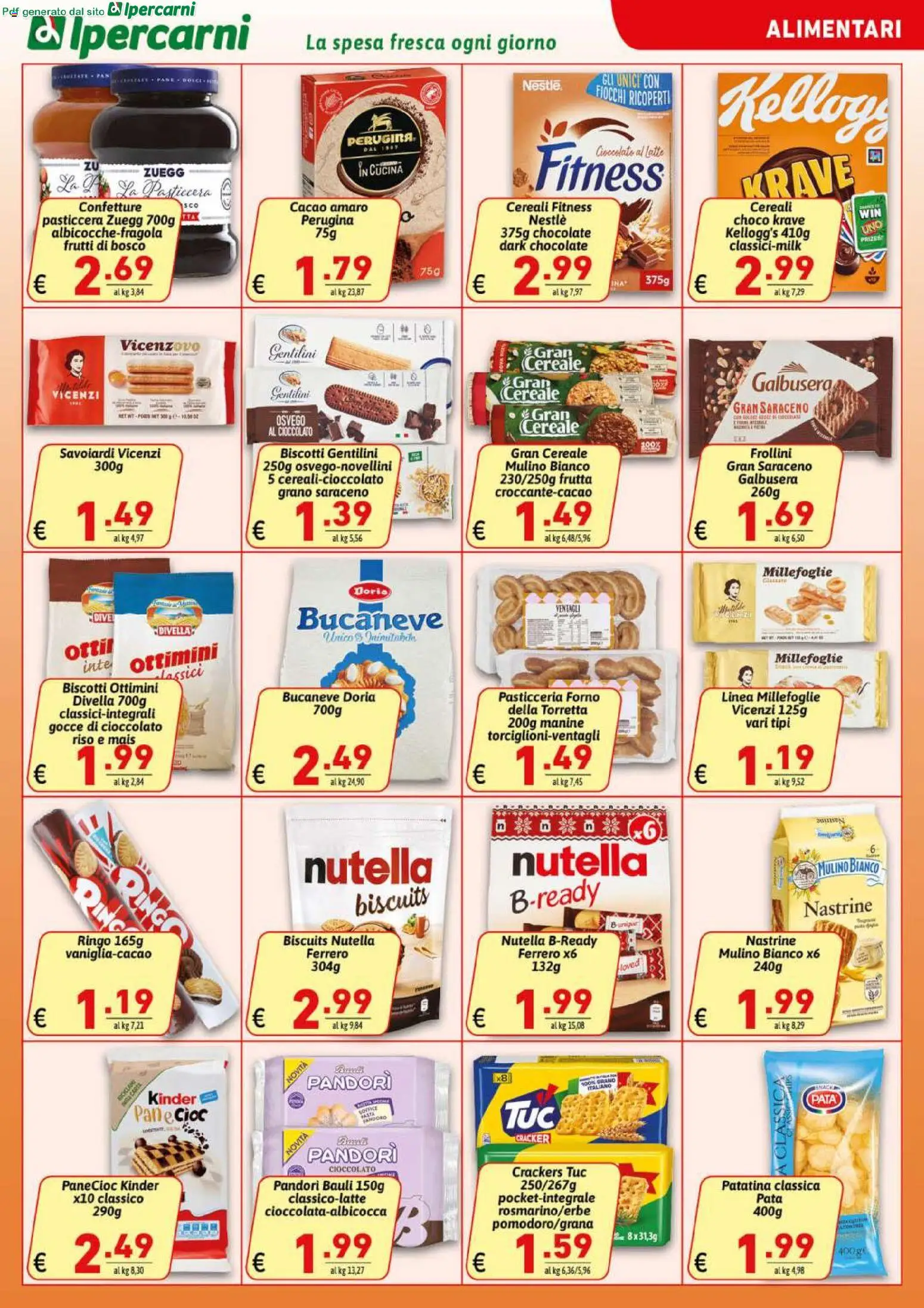 Volantino Ipercarni del 27.03.2026 | Pagina: 13 | Prodotti: Cioccolato, Cereali, Crackers, Cacao