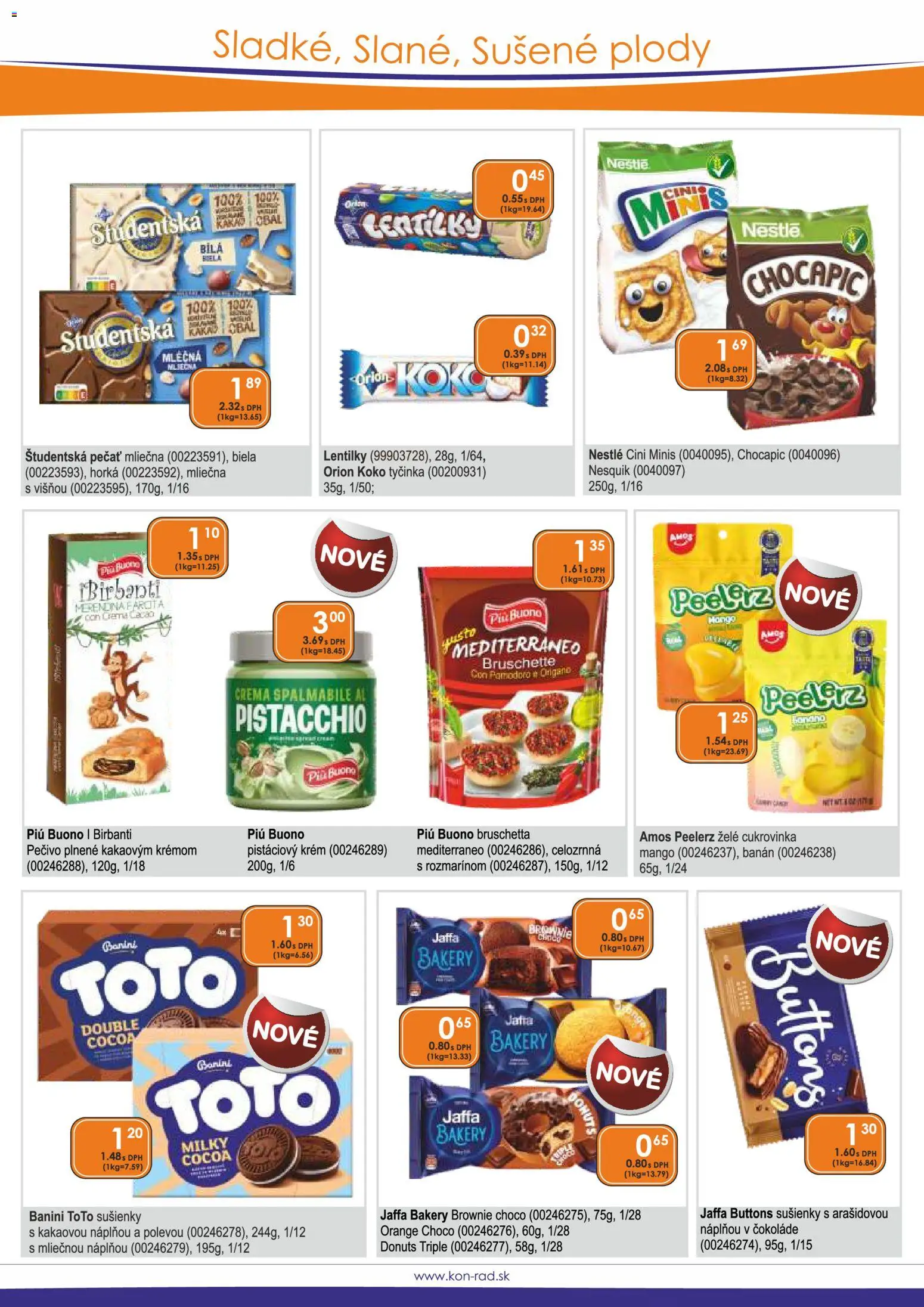 Nové KON - RAD akcie – leták je platný od 01.02.2026 | Strana: 26 | Produkty: Chocapic, Cini Minis, Mango, Nesquik