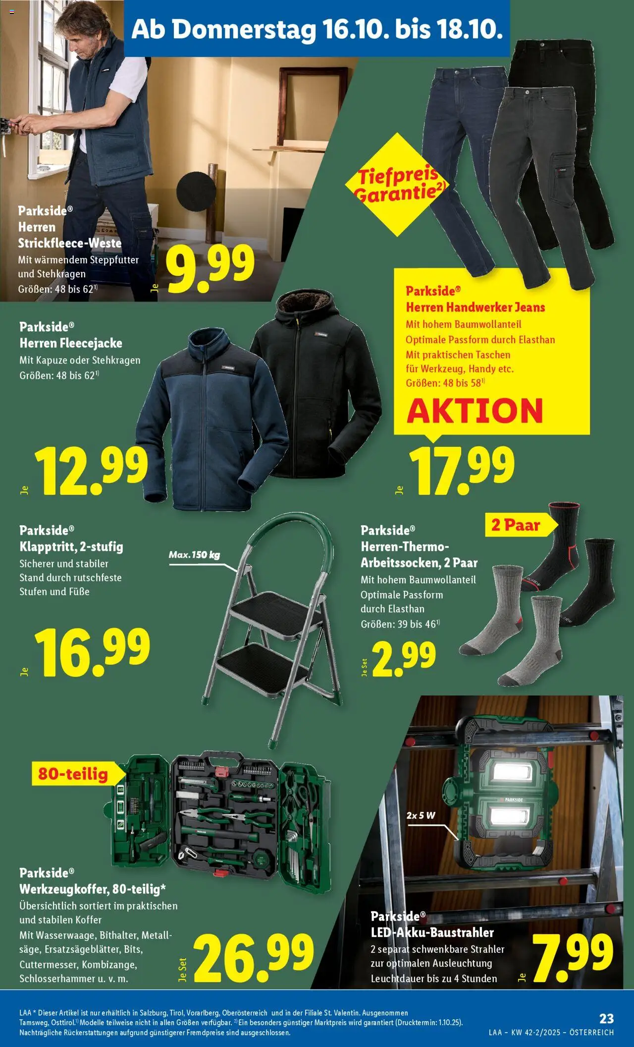 Lidl - Altenmarkt im Pongau, St. Johann im Pongau, Zell am See gültig ab 16.10.2025 | Seite: 27 | Produkte: Koffer, Jeans