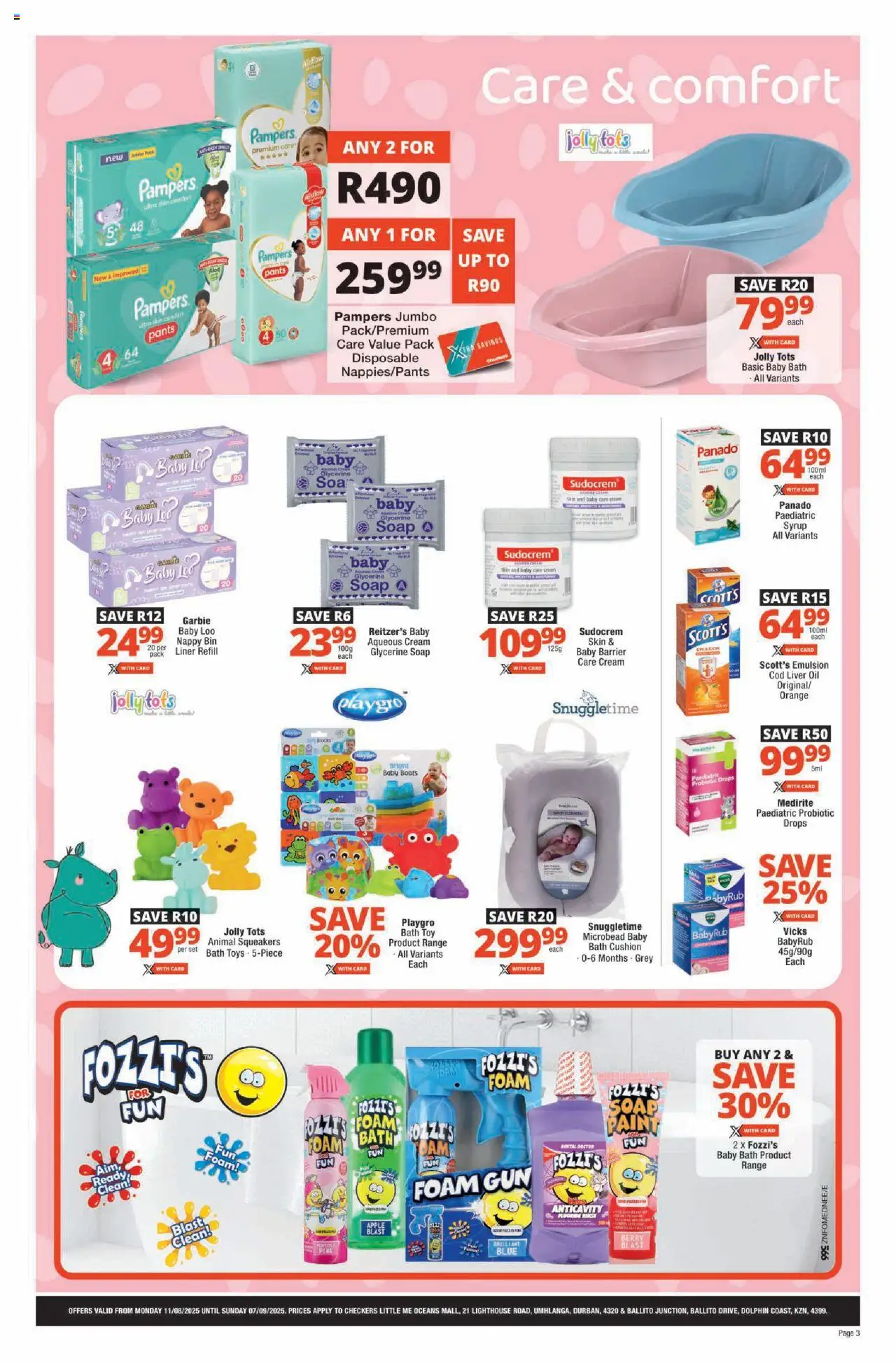 Checkers KwaZulu-Natal - Little Me August Promotion │ valid from 11.08.2025 | Page: 3 | Products: Boots, Cushion, Oil, Cream