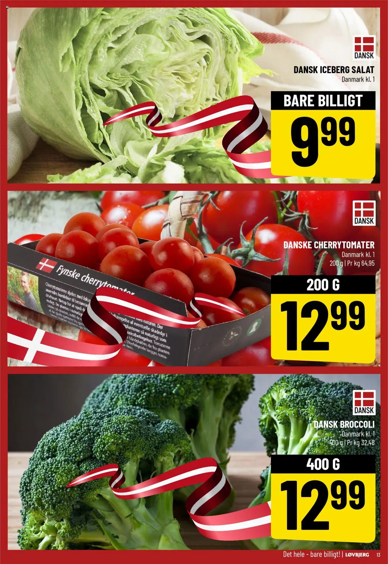 Løvbjerg Tilbudsavis gyldig fra 18.07.2025 | Side: 15 | Produkter: Salat, Broccoli, Cherrytomater, Søm