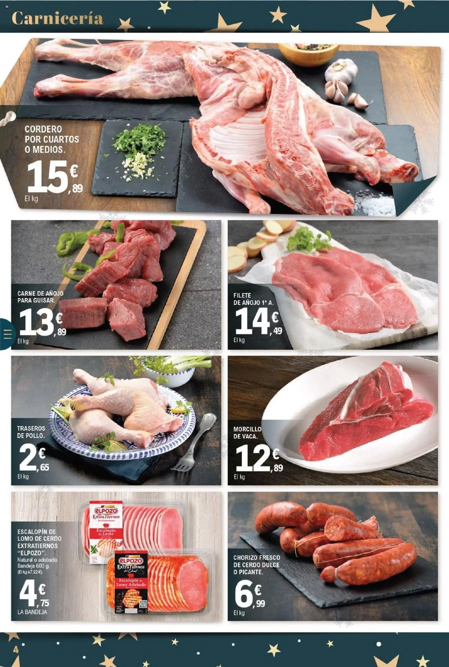 E.Leclerc folleto │ válido desde el 26.12.2025 | Página: 4 | Productos: Cerdo, Φίλτρο καφέ, Filete, Bandeja