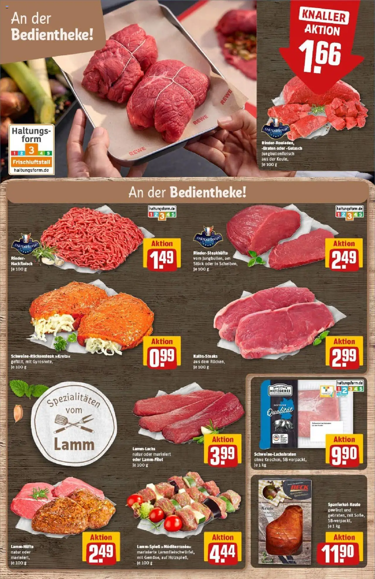 Rewe prospekt Bergneustadt	 – gültig ab 28.09.2025 | Seite: 13 | Produkte: Gulasch, Hackfleisch