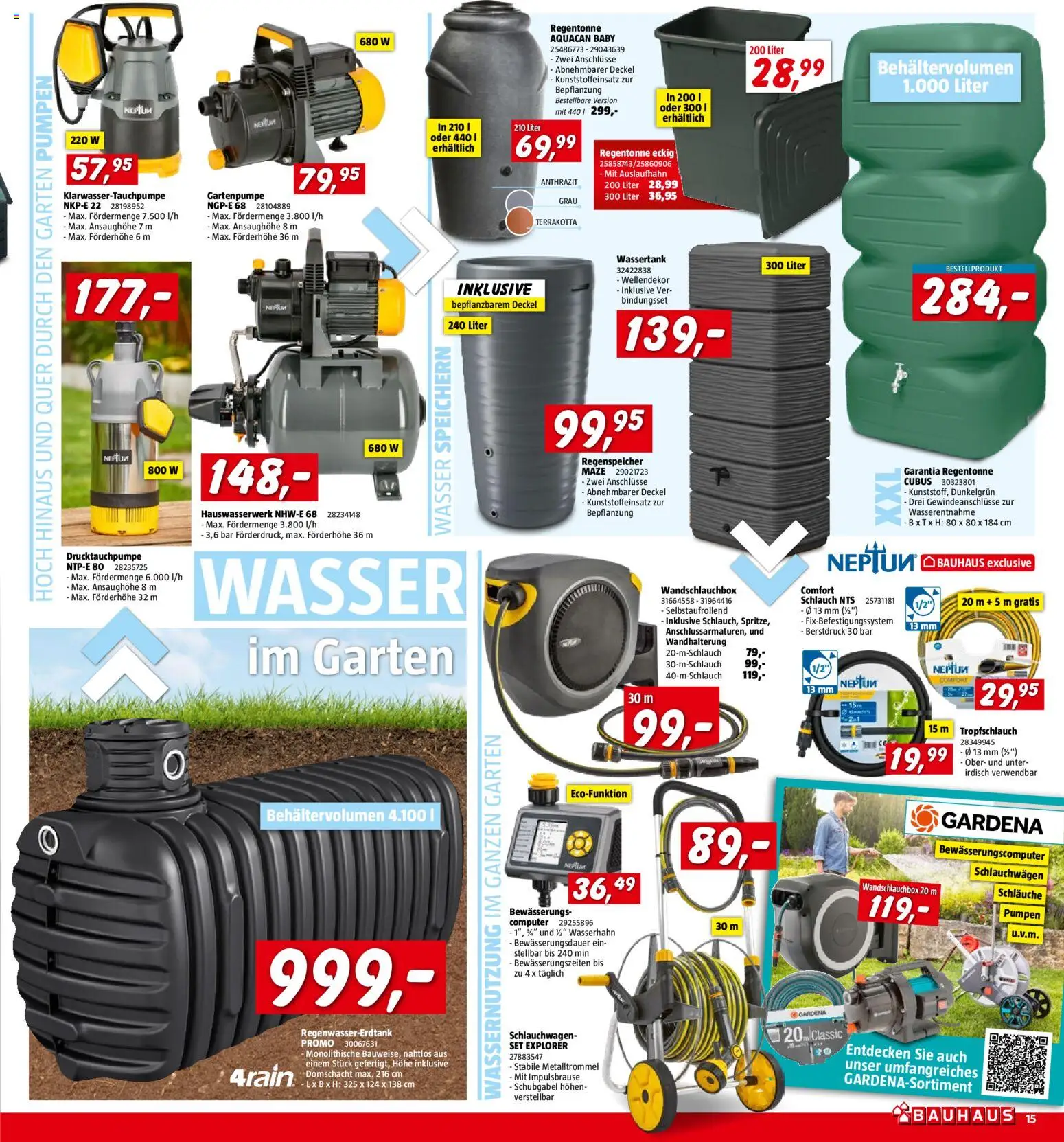 Bauhaus Prospekt aktuell gültig ab 29.04.2026 | Seite: 15 | Produkte: Wasser, Computer