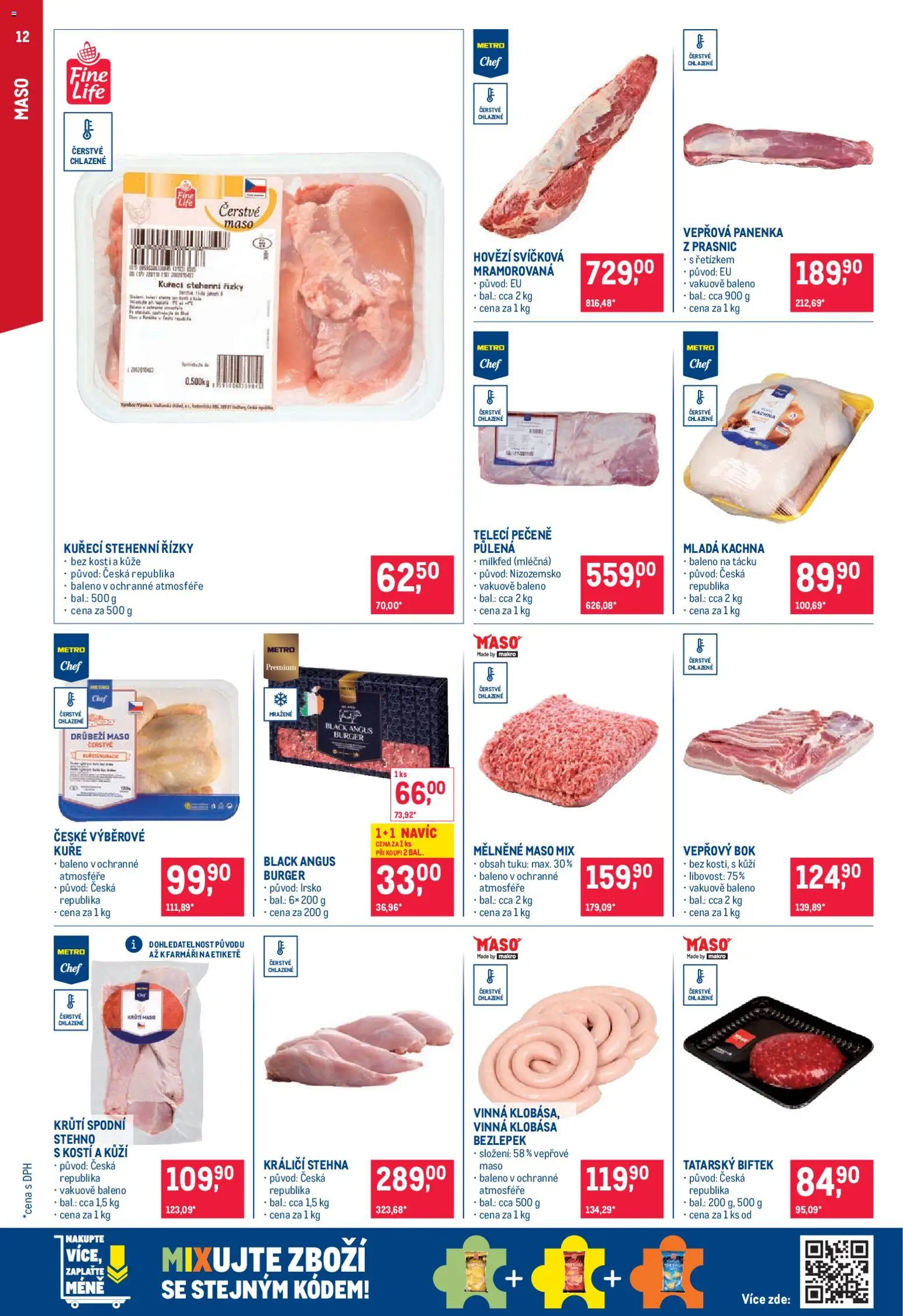 Makro leták - Pro milovníky jídla od 14.01.2026 | Strana: 12 | Produkty: Hovězí, Vepřový bok, Vepřová panenka, Hovězí svíčková