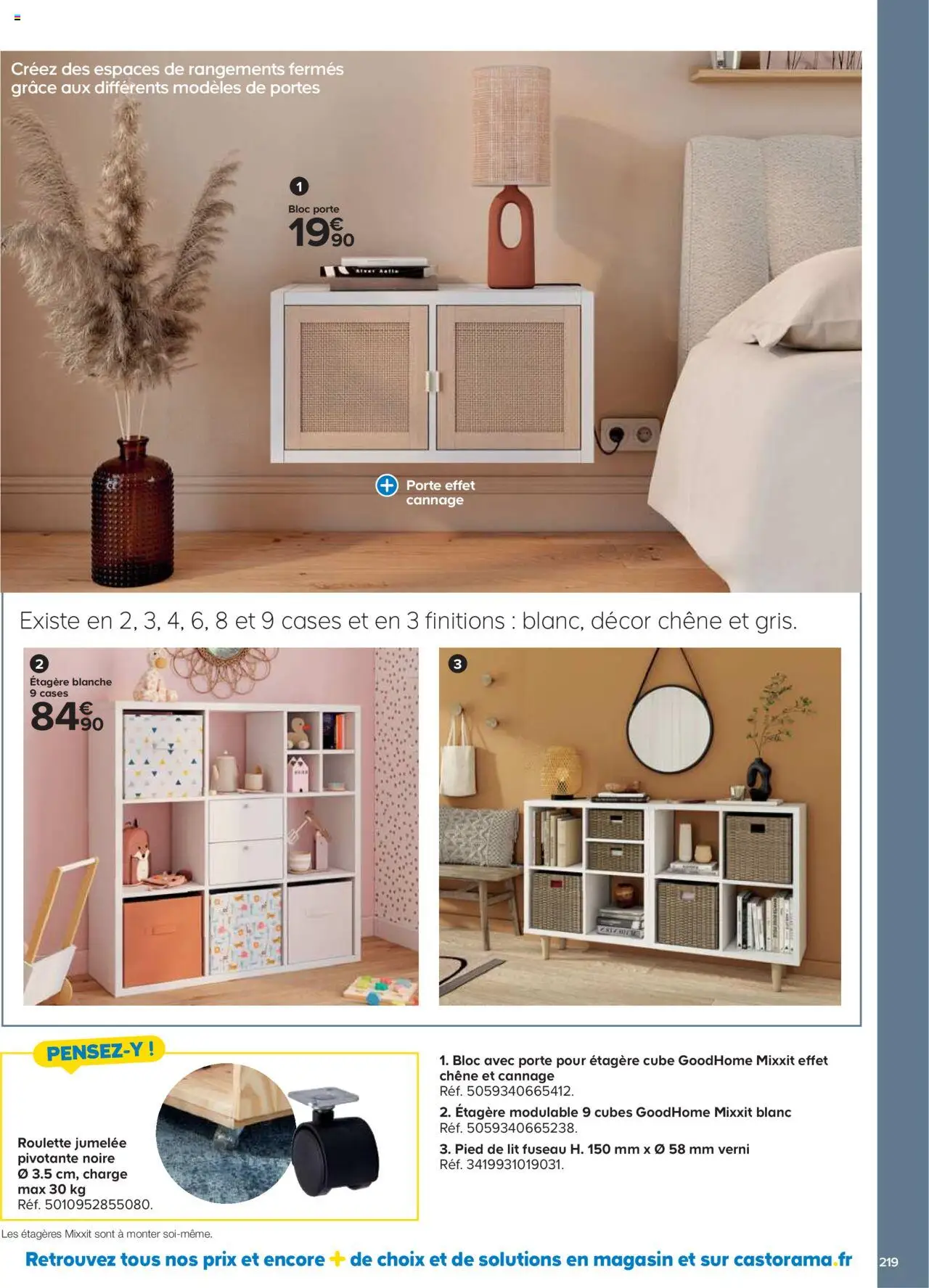 {H1} | Page: 219 | Produits: Porte, Lit, Étagère, Portes