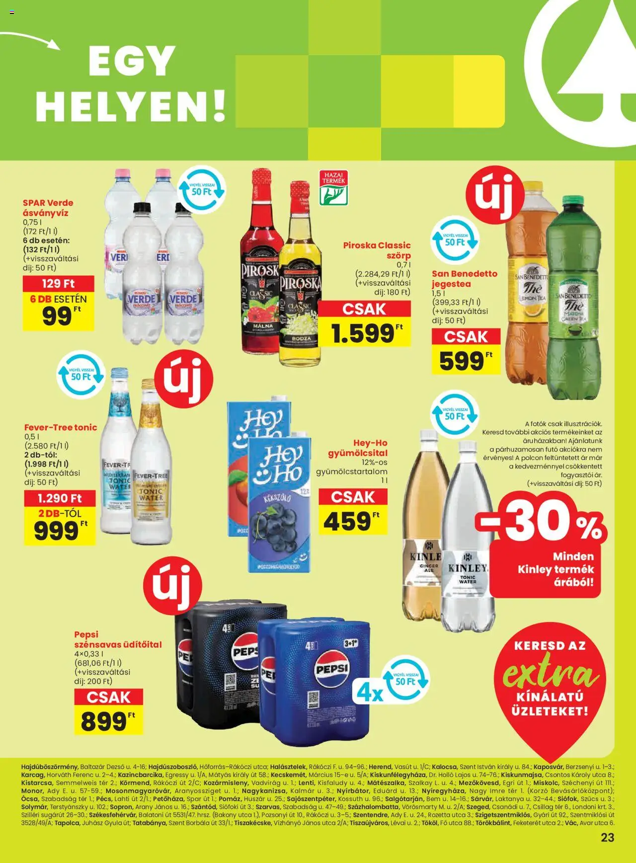 Spar akciós ujság - amely érvényes a következő dátumtól: 02.10.2025 | Oldal: 6 | Termékek: Szörp, Tonic, Málna, Tea