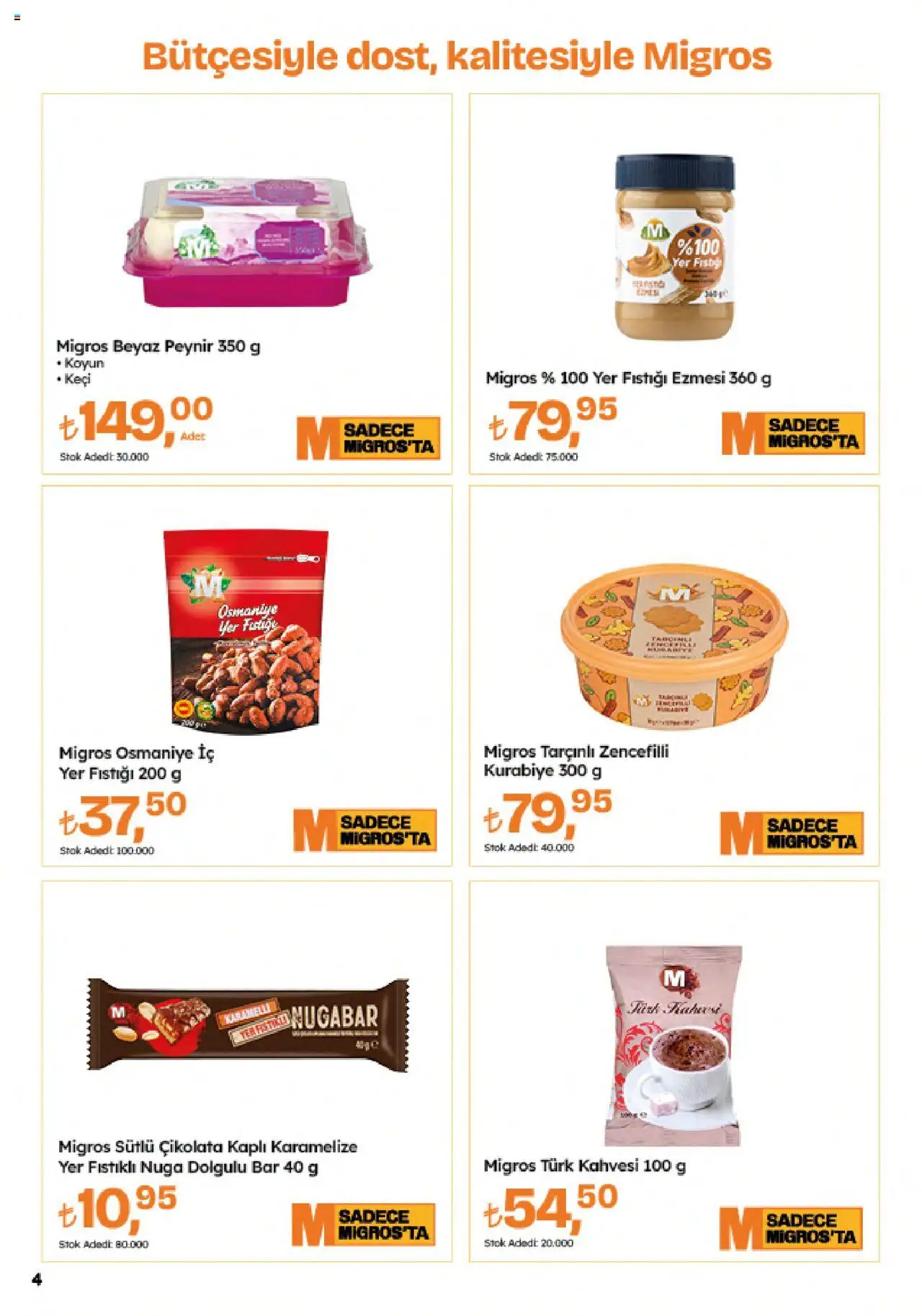 Migros Katalog - Migroskop - 21.08.2025 tarihinden itibaren geçerlidir | Sayfa: 4 | Ürünler: Peynir, Çikolata, Kurabiye, Yer fıstığı