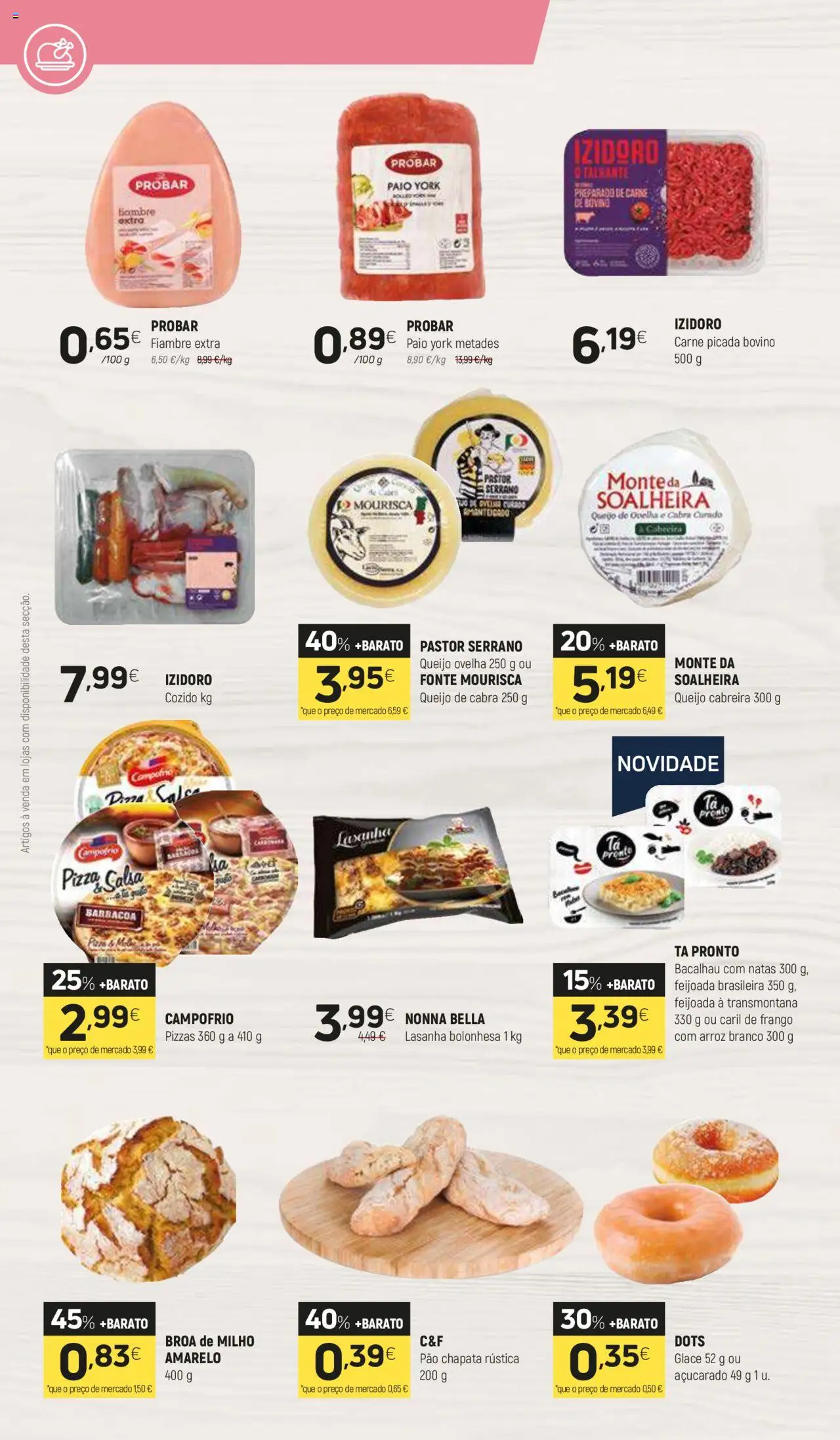 Coviran folheto │ válido de 21.10.2025 | Página: 2 | Produtos: Lasanha, Carne picada, Pizza, Arroz
