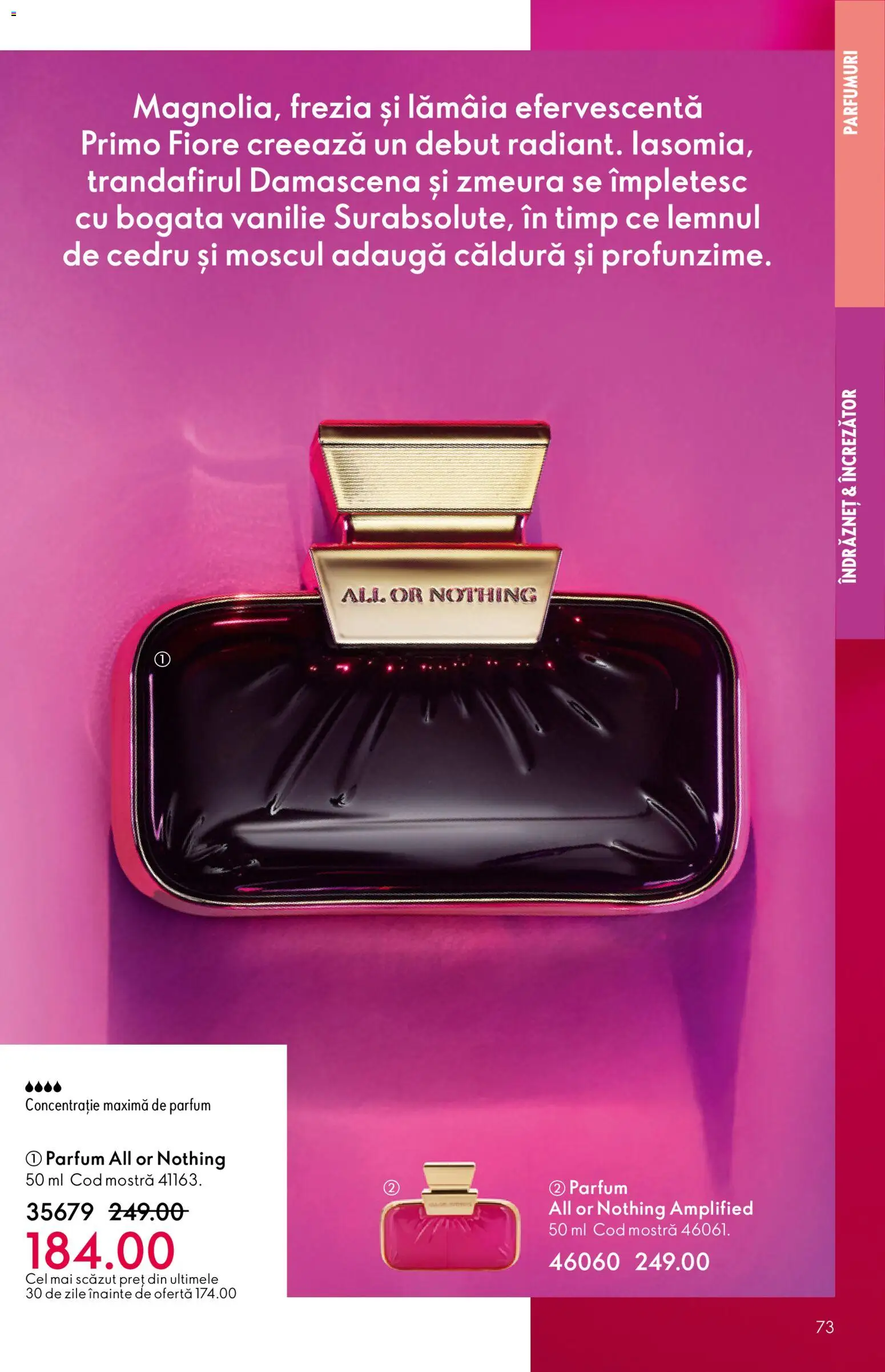 Noul catalog Oriflame – valabil de la 23.12.2025 | Pagină: 73 | Produse: Zmeură, Parfum