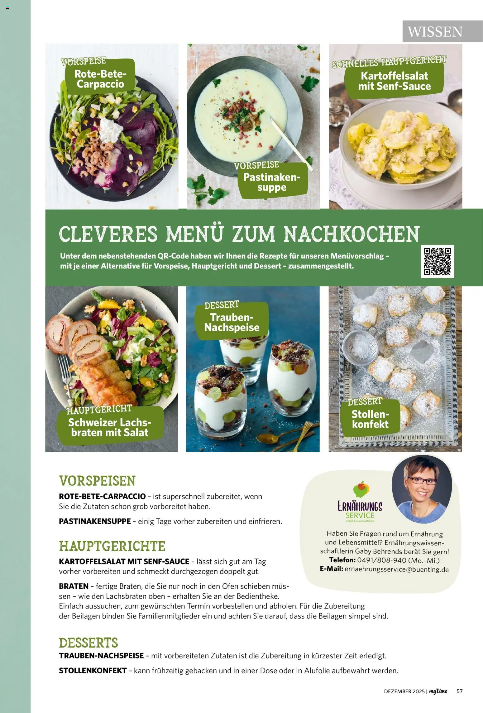 Famila Nordwest  myTime Dezember 2025 – gültig ab 01.12.2025 | Seite: 57 | Produkte: Trauben, Lachs, Salat, Telefon