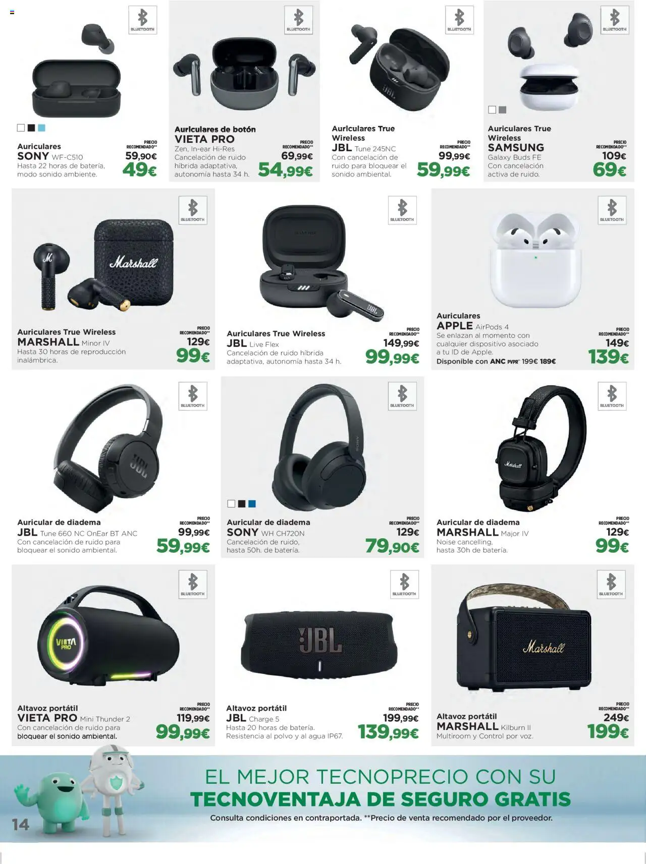El Corte Inglés ofertas │ válido desde el 06.10.2025 | Página: 14 | Productos: Polvo, Airpods, Auriculares, Altavoz