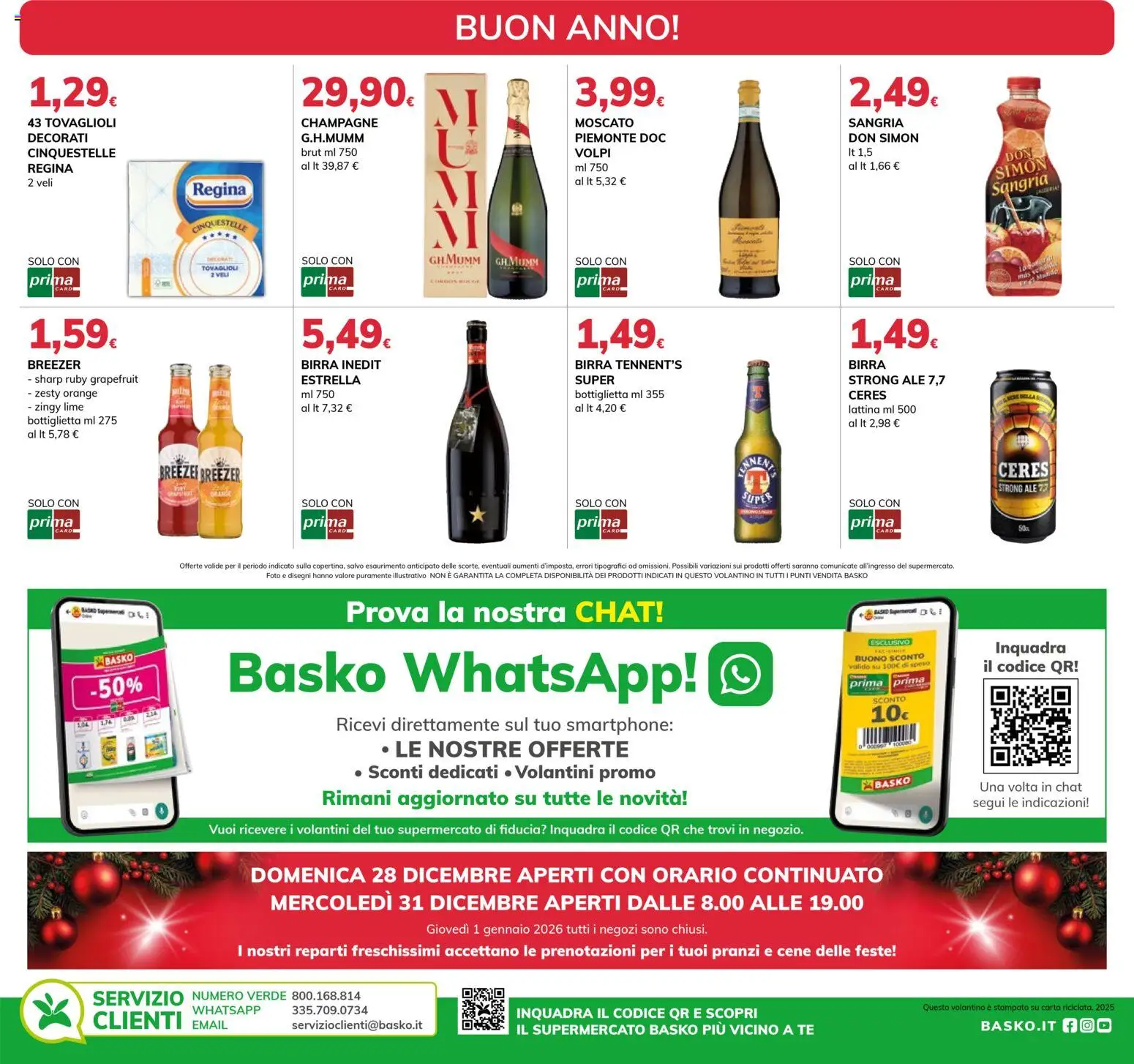 Volantino Basko del 27.12.2025 | Pagina: 4 | Prodotti: Tennent's, Tè, Lime, Champagne