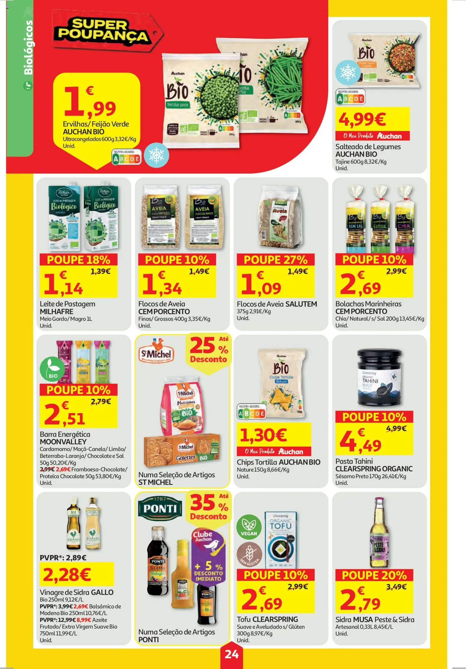 Auchan folheto │ válido de 22.01.2026 | Página: 24 | Produtos: Aveia, Bolachas, Sal, Flocos