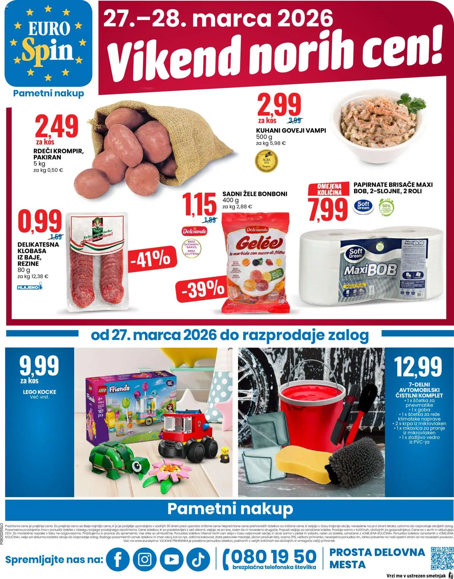 Novi Eurospin katalog ponudbe – veljaven od 26.03.2026 | Stran: 20 | Izdelki: Bonboni, Kos, Goba, Vedro