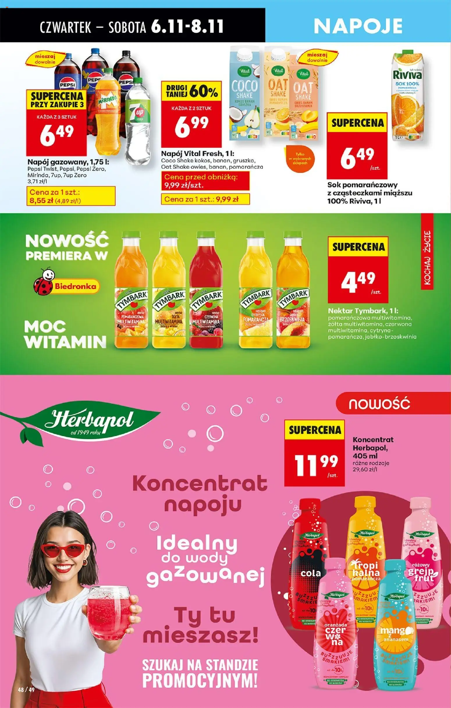 Biedronka gazetka - Oferta w tym tygodniu od 06.11.2025 | Strona: 60 | Produkty: Cytryna, Gruszka, Napoje, Sok