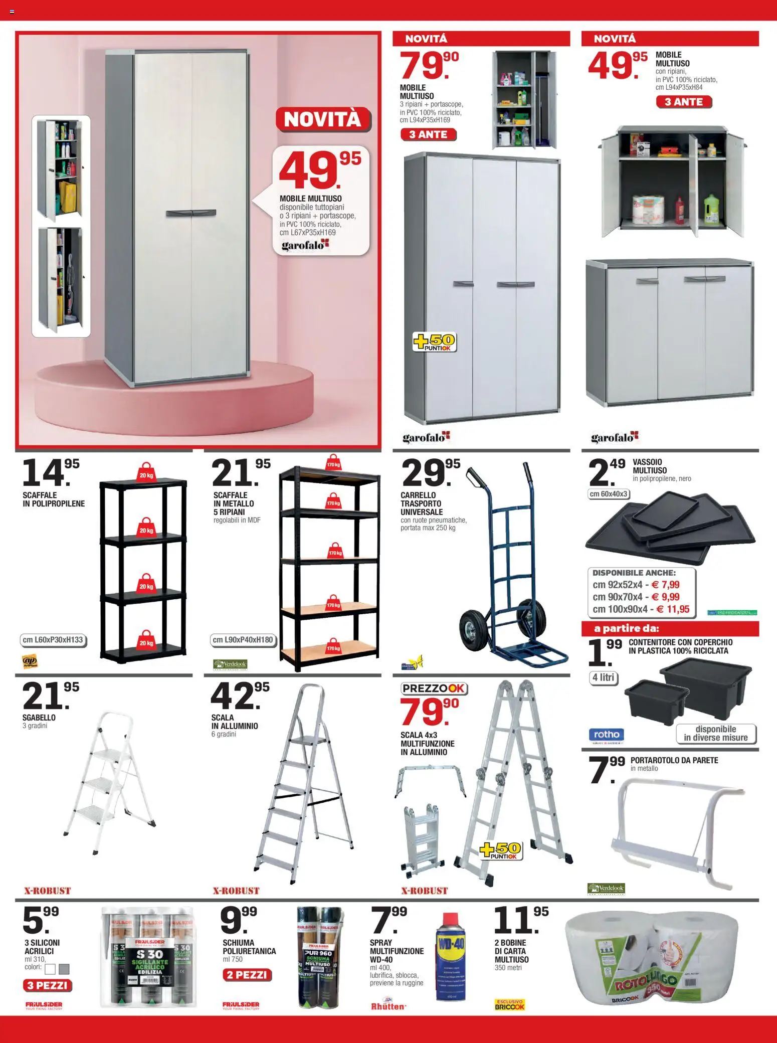 Volantino Brico OK del 22.01.2026 | Pagina: 2 | Prodotti: Mobile, Sgabello, Scaffale, Alluminio