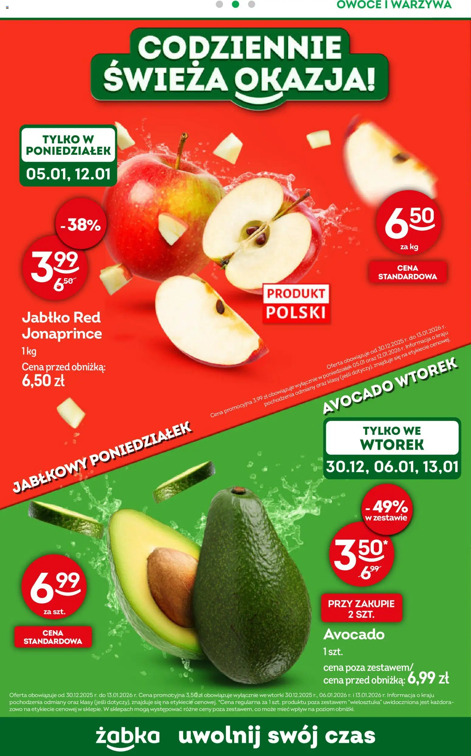Żabka Gazetka - Codzienne produkty od 30.12.2025 | Strona: 6 | Produkty: Warzywa, Owoce