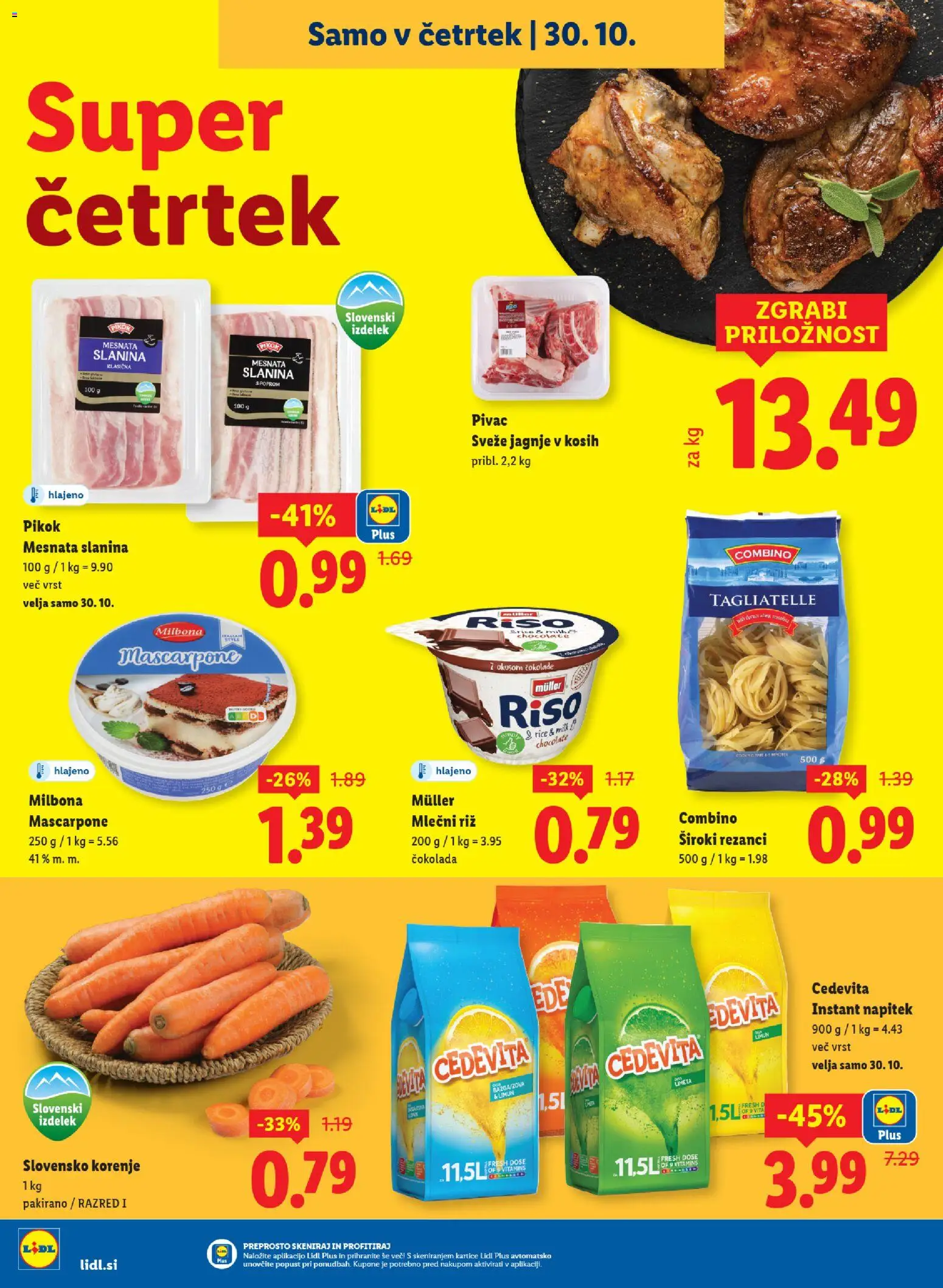 Novi Lidl katalog ponudbe – veljaven od 29.10.2025 | Stran: 32 | Izdelki: Rezanci, Slanina, Cokolada, Riz