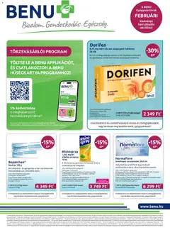BENU Gyógyszertárak Akciós újság - amely érvényes a következő dátumtól: 01.02.2026