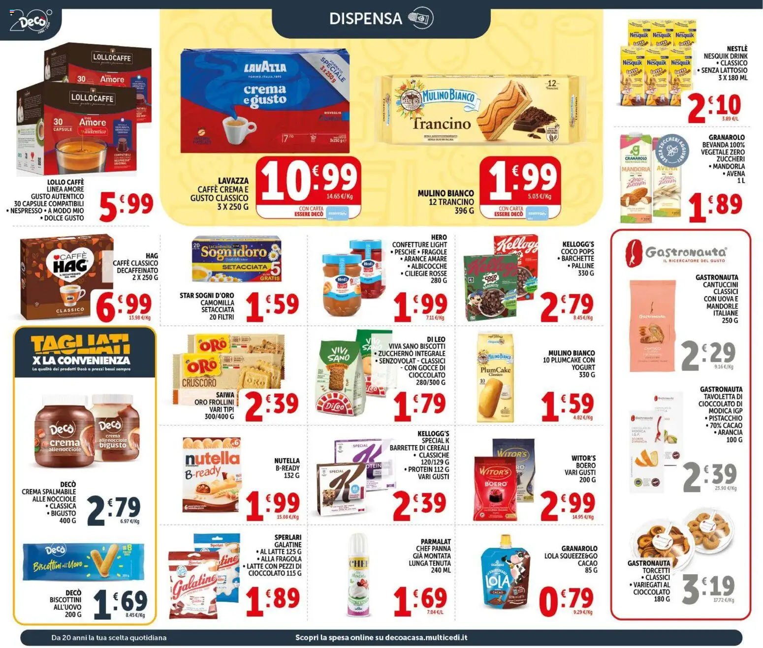 Volantino Decò del 09.04.2026 | Pagina: 14 | Prodotti: Caffè, Latte, Nocciole, Lavazza