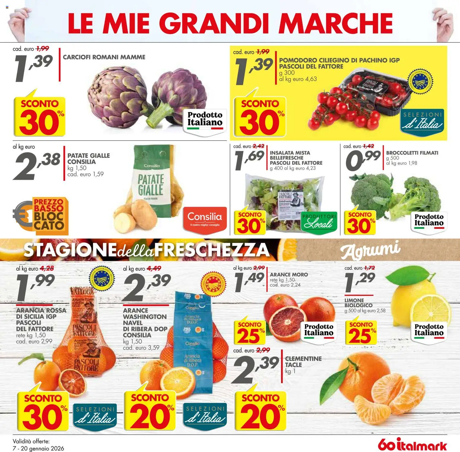 Volantino Italmark del 07.01.2026 | Pagina: 15 | Prodotti: Pomodoro, Limone, Agrumi, Arancia