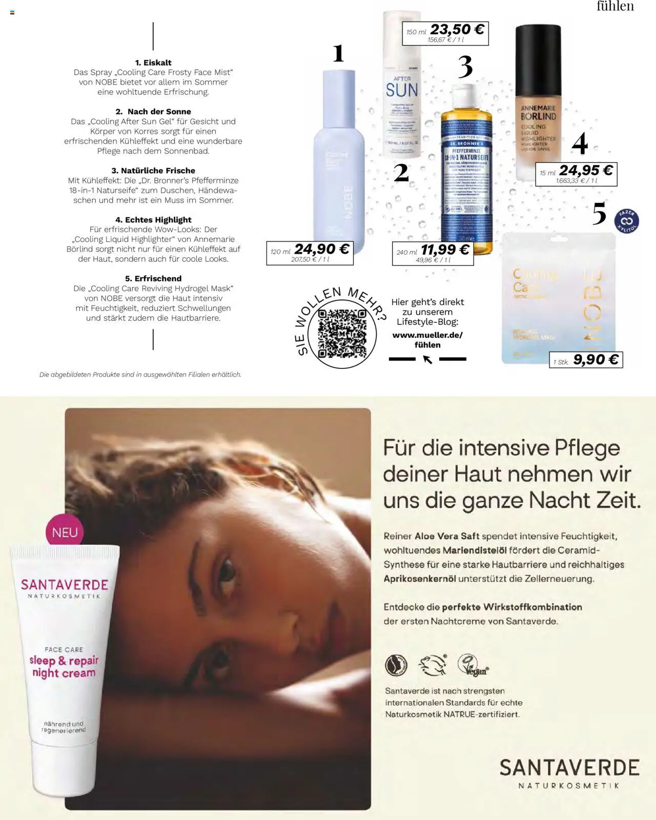 Müller  Lifestyle - gültig ab dem 11.07.2025 | Seite: 33 | Produkte: After Sun, Highlighter, Saft, Nachtcreme