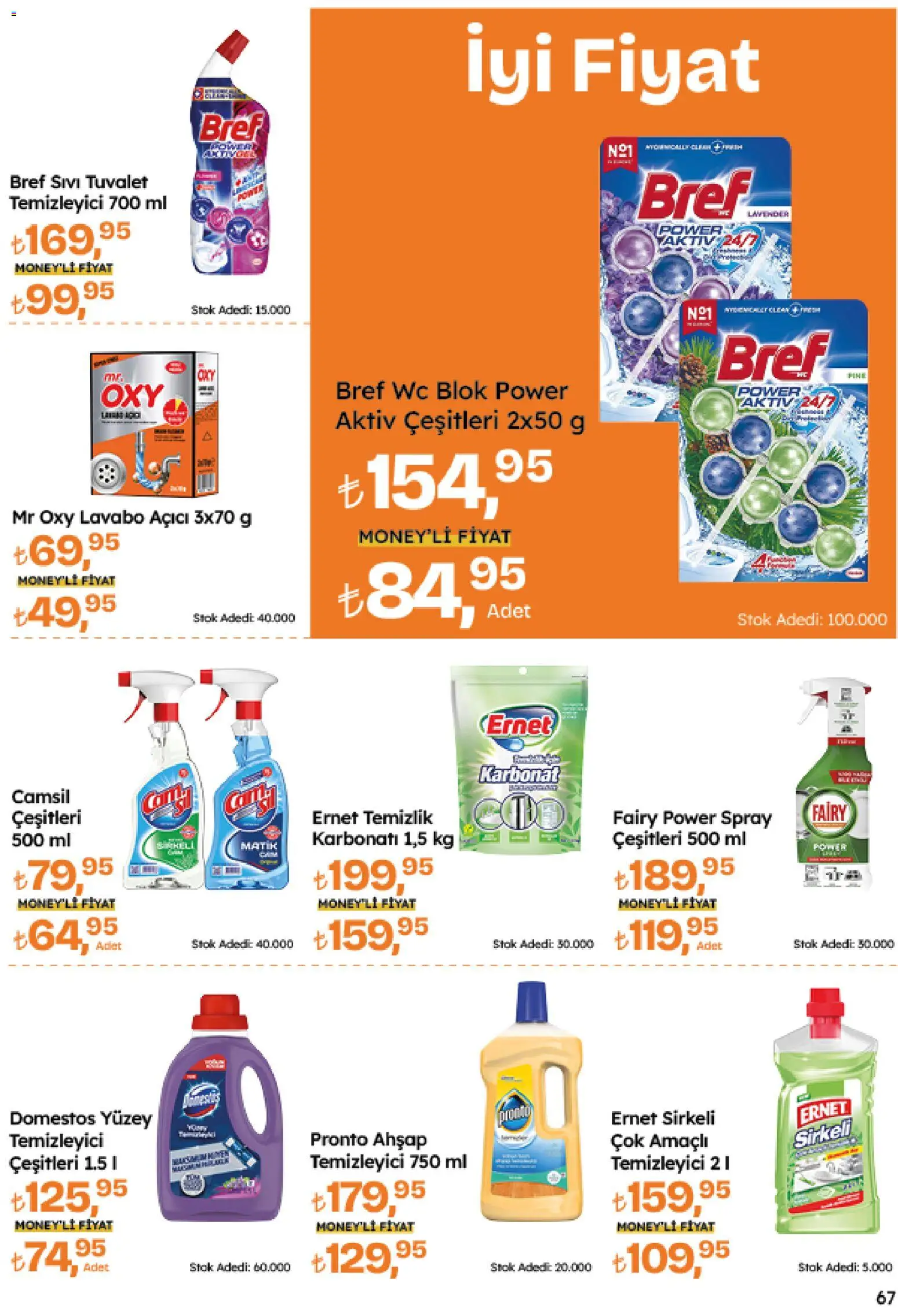 Migros Katalog - Migroskop - 26.03.2026 tarihinden itibaren geçerlidir | Sayfa: 67 | Ürünler: Lavabo, Tuvalet, Yüzey temizleyici, Lavabo açıcı