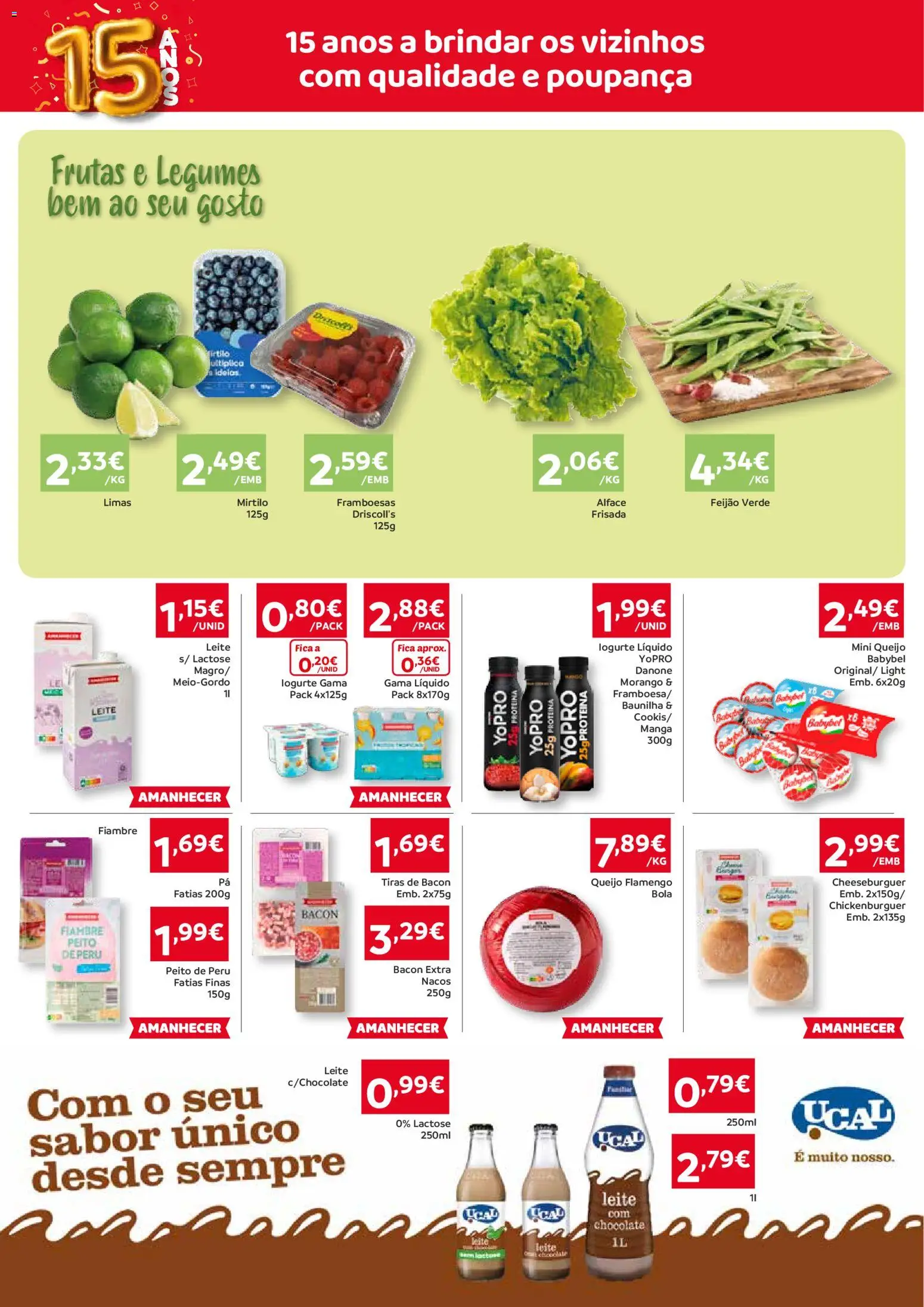 Amanhecer Folheto Madeira │ válido de 09.04.2026 | Página: 2 | Produtos: Bacon, Peru, Leite, Queijo