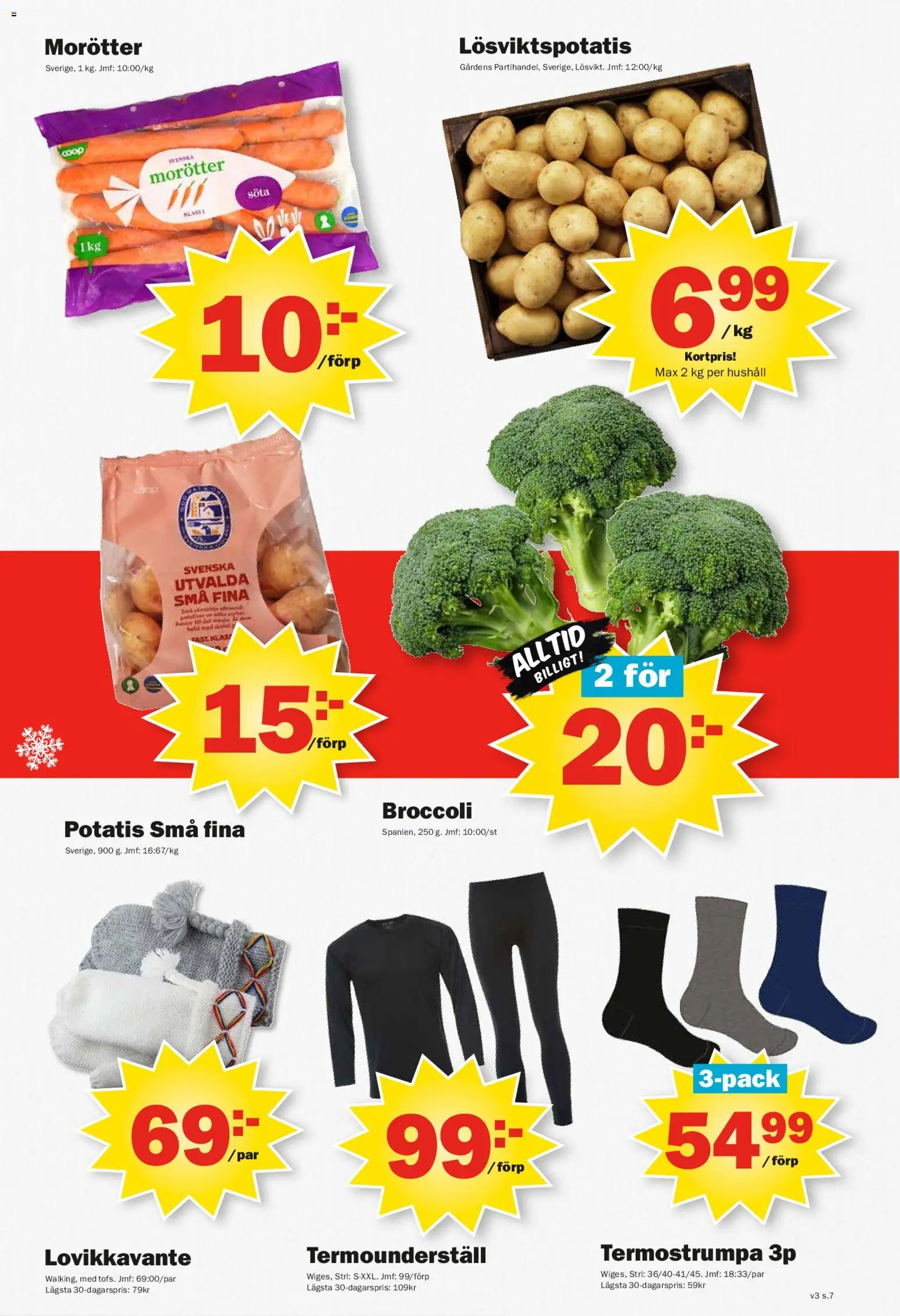 Pekås reklamblad aktuell från 12.01.2026 | Sida: 7 | Produkter: Potatis, Broccoli