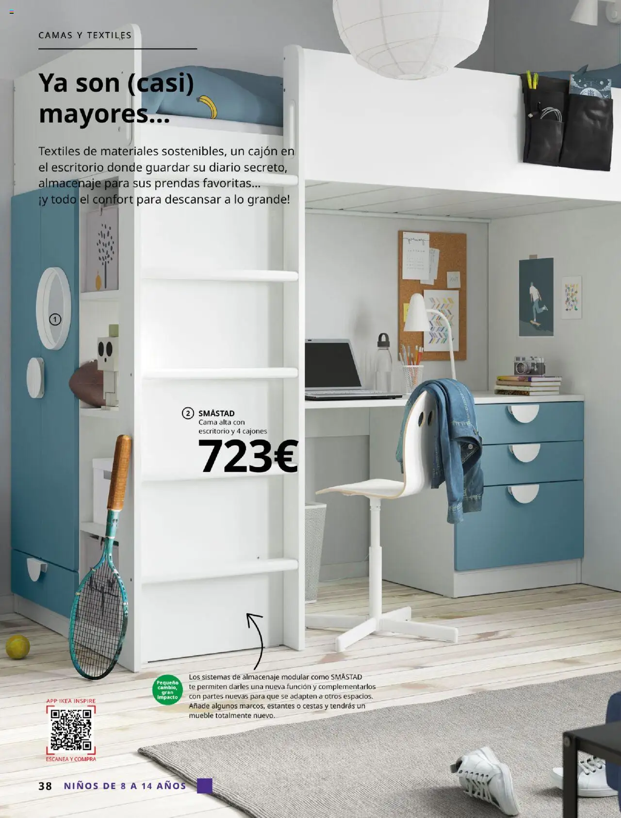 Catálogo IKEA y los niños │ válido desde el 04.02.2025 | Página: 38 | Productos: Té, Cama, Almacenaje
