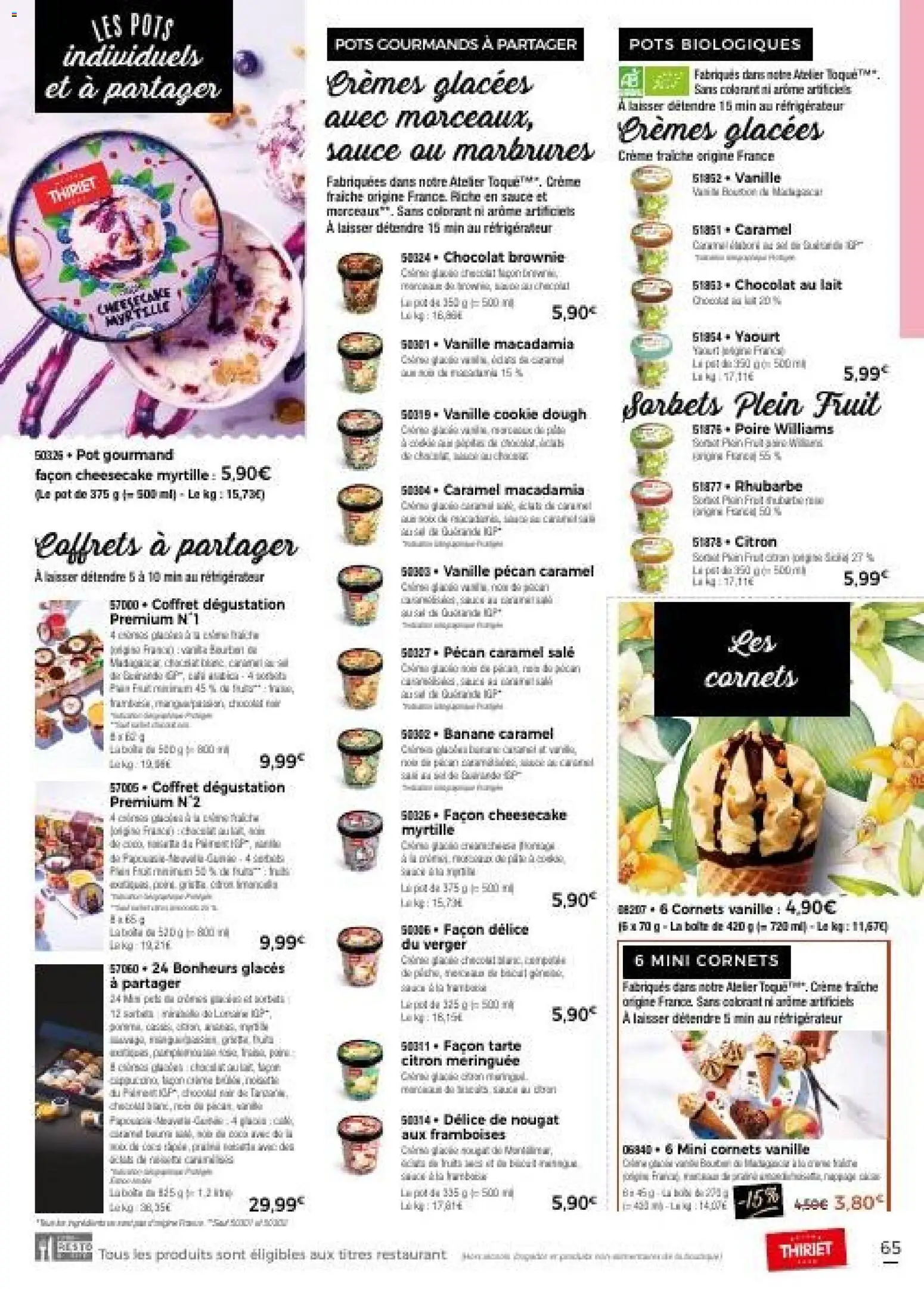 {H1} | Page: 65 | Produits: Glaces, Nougat, Chocolat, Crème